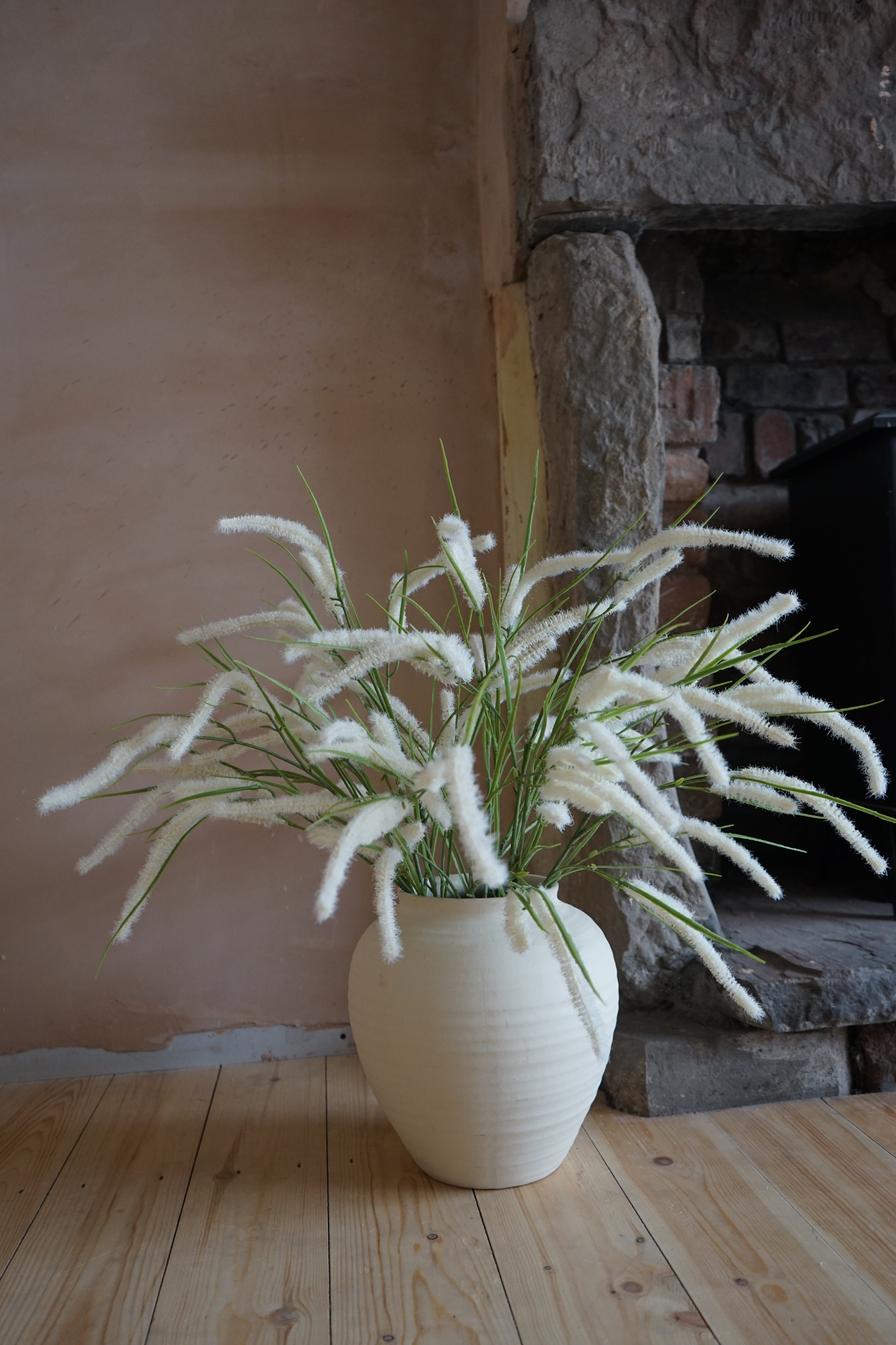 Faux White Wild Grass