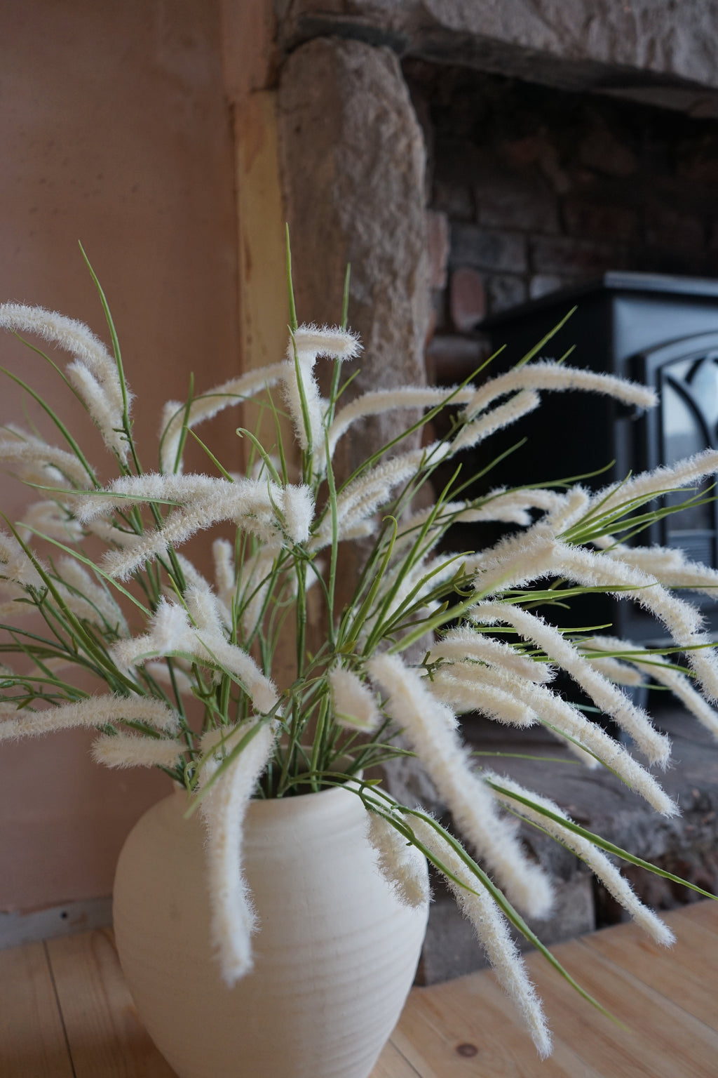 Faux White Wild Grass