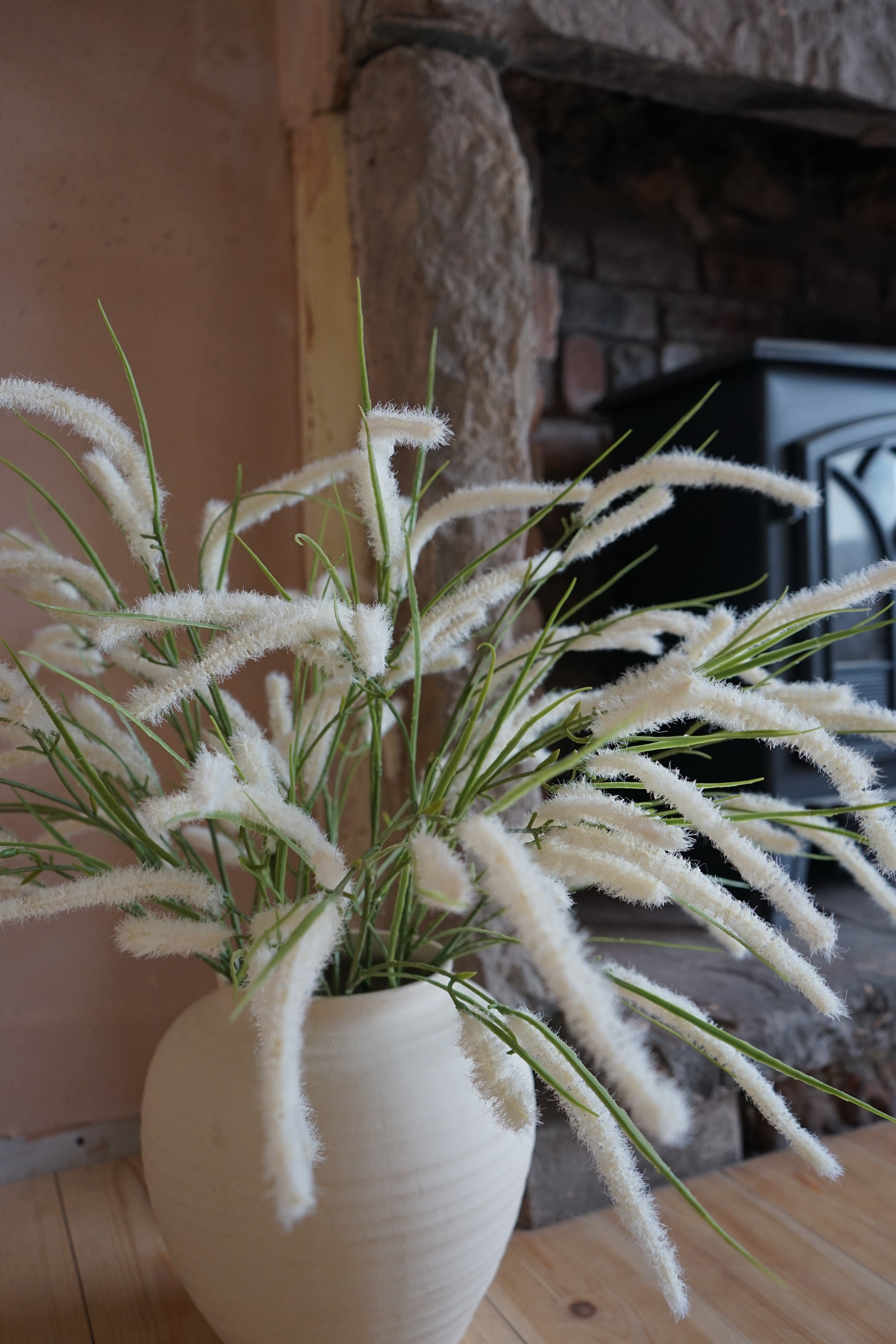 Faux White Wild Grass