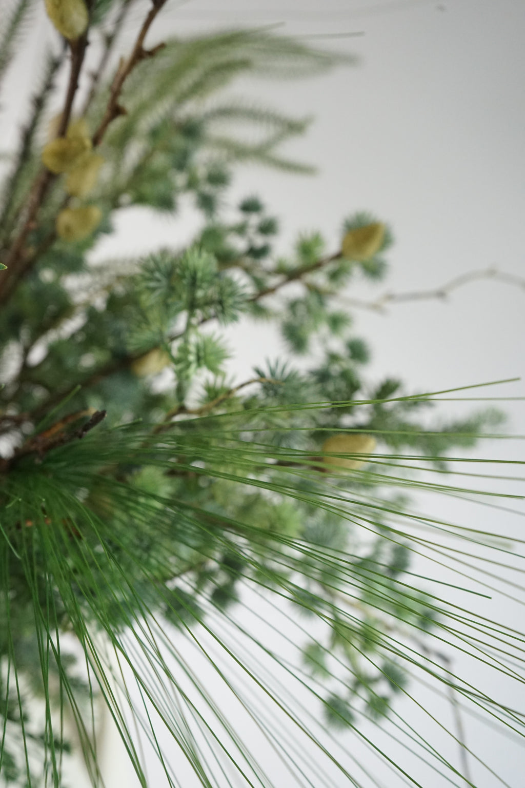 Faux Winter Foliage Arrangement