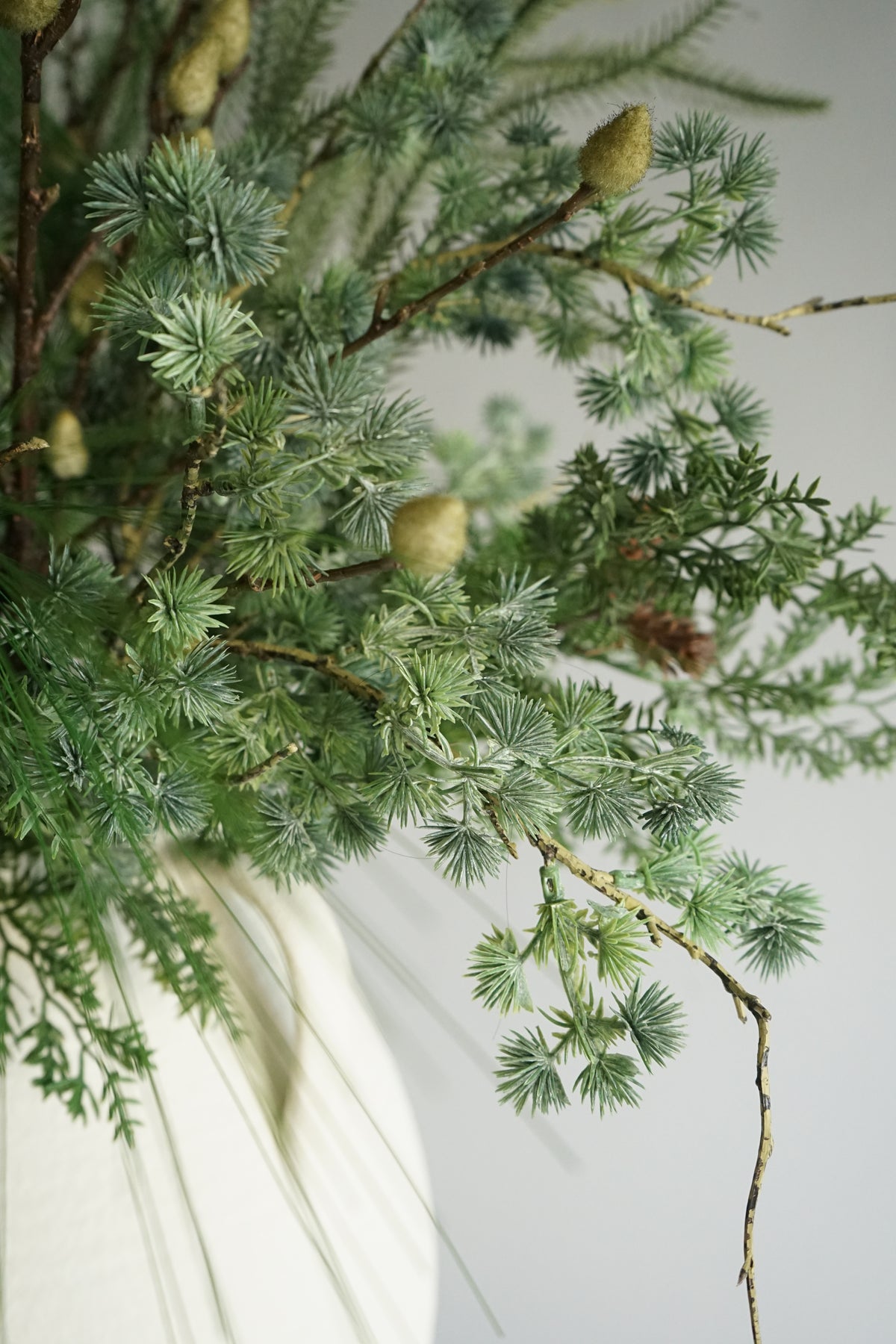 Faux Winter Foliage Arrangement
