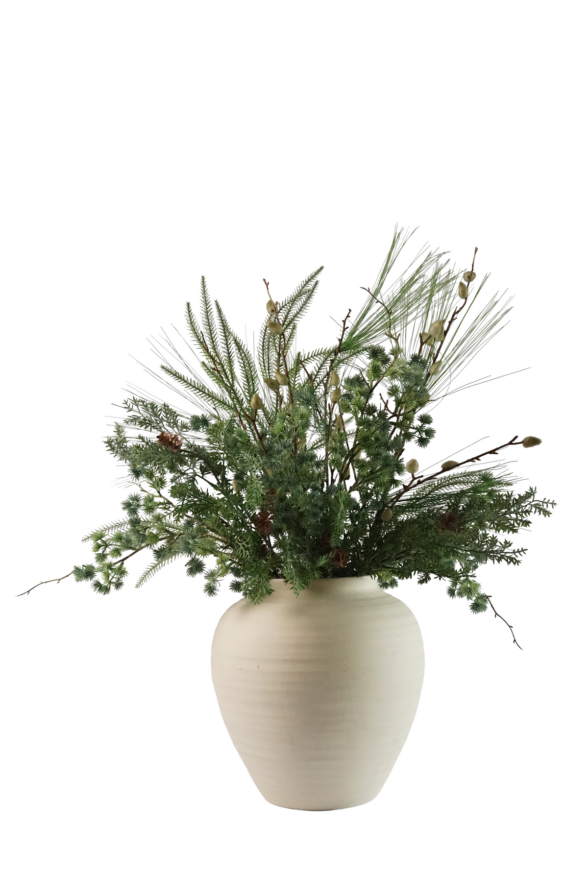 Faux Winter Foliage Arrangement