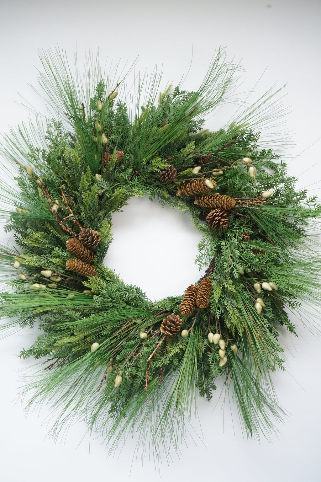 Faux Willow& Long needle Wreath