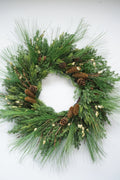 Faux Willow& Long needle Wreath