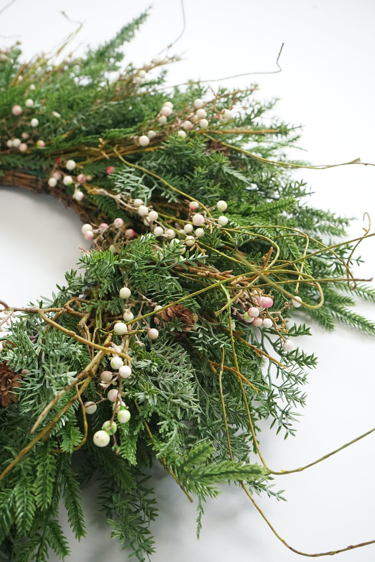 Faux White Berry Wreath