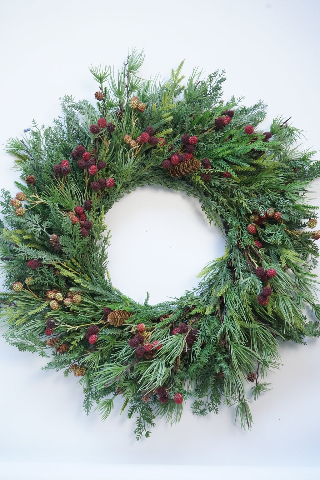 Faux Pine & Berry Wreath