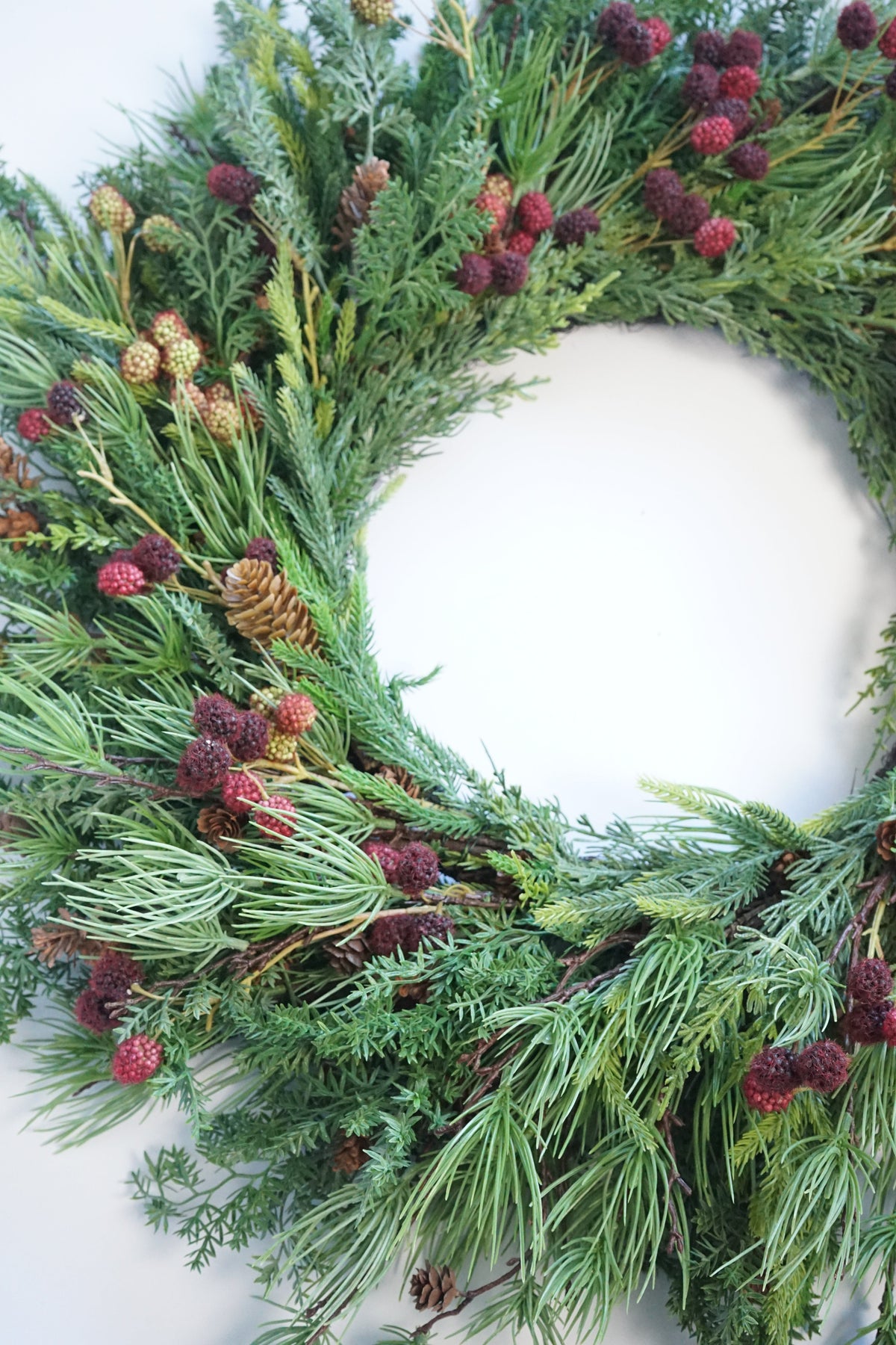 Faux Pine & Berry Wreath