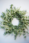 Faux Eucalyptus & Waxflower Wreath