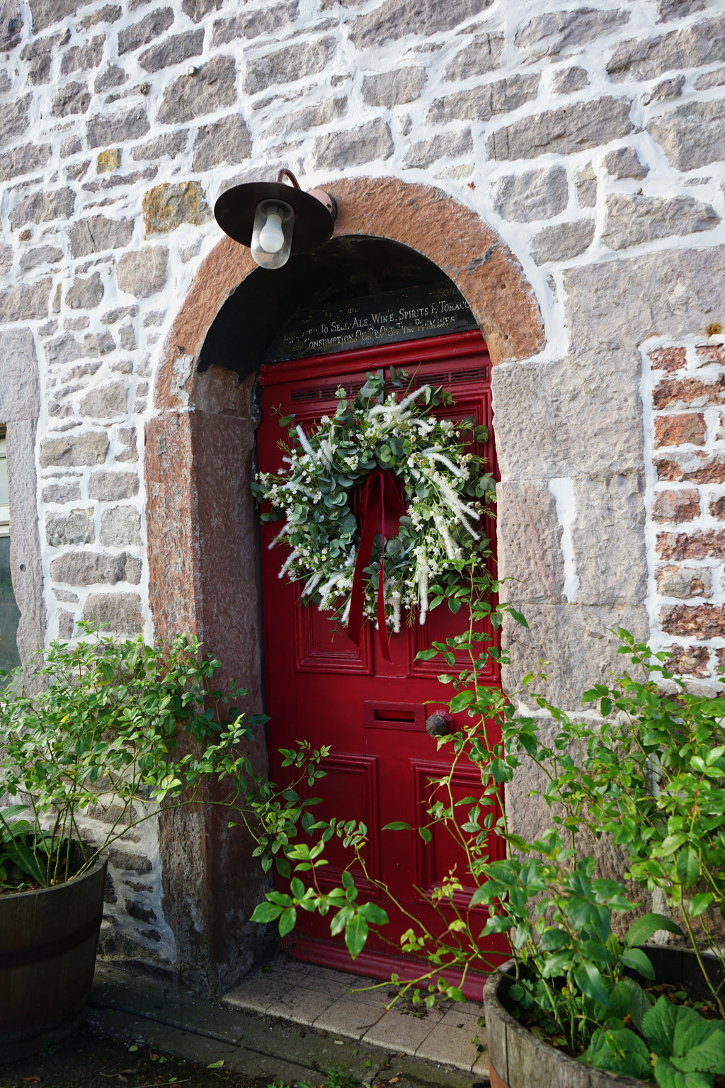 Faux Eucalyptus & Waxflower Wreath