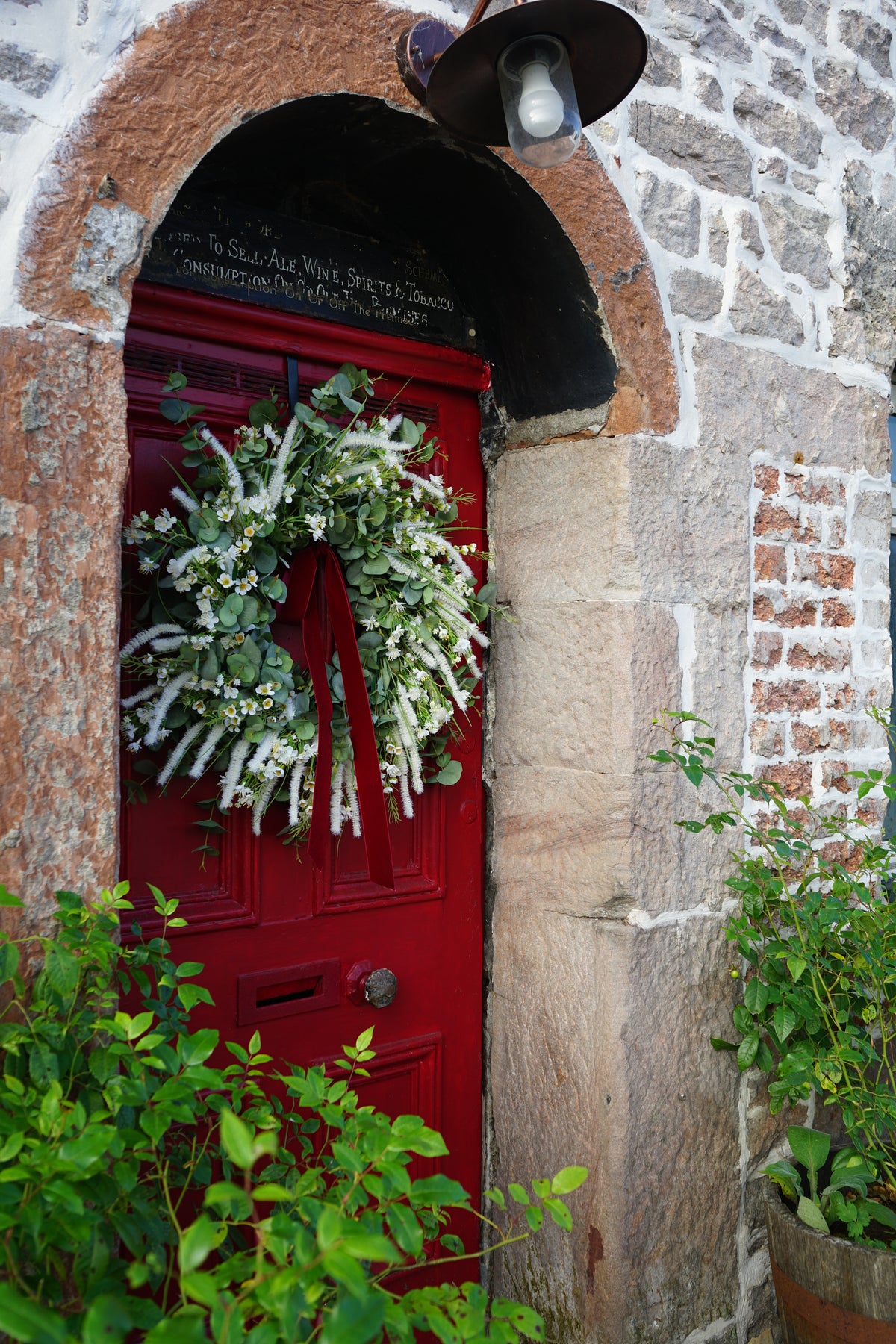 Faux Eucalyptus & Waxflower Wreath