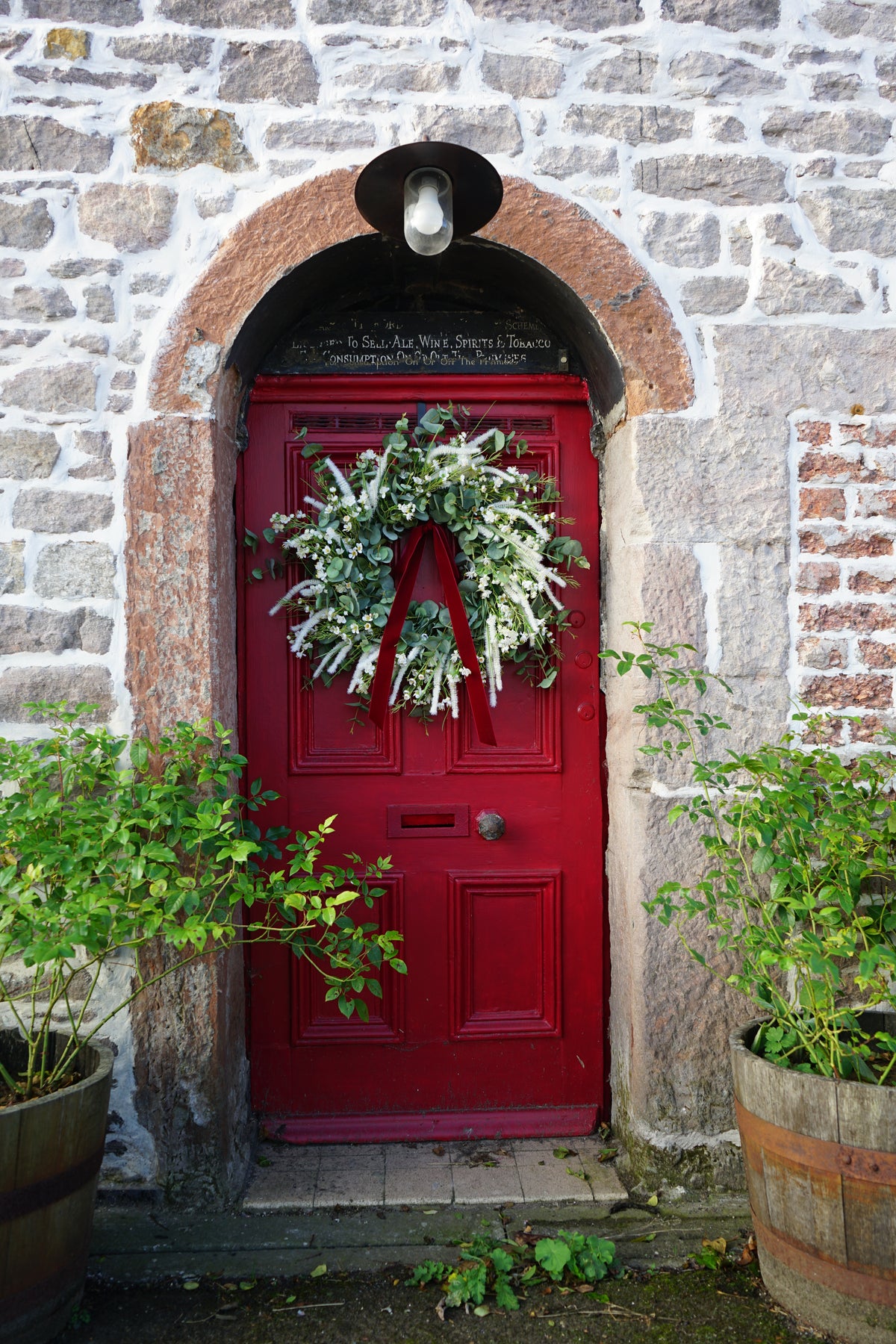Faux Eucalyptus & Waxflower Wreath