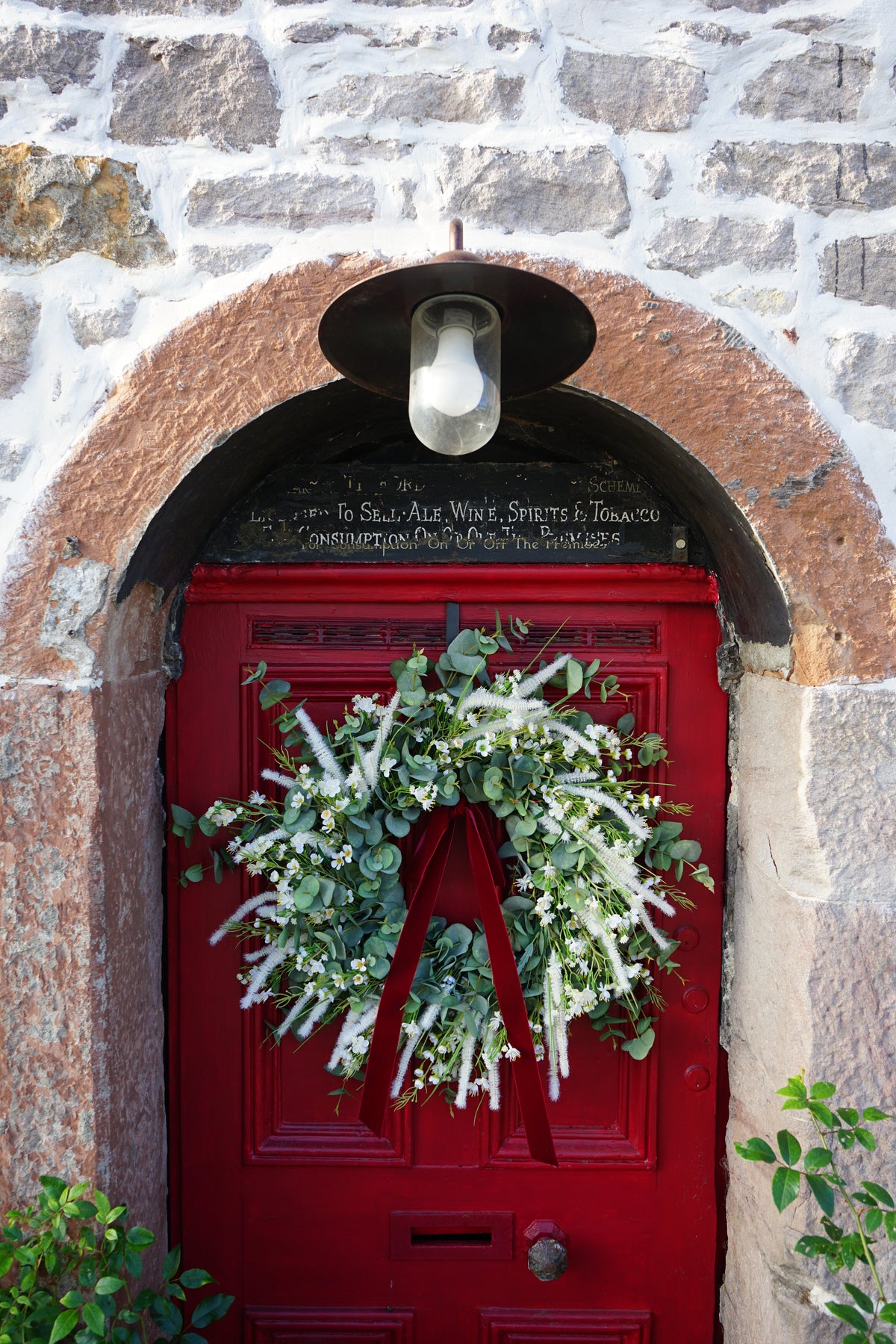 Faux Eucalyptus & Waxflower Wreath