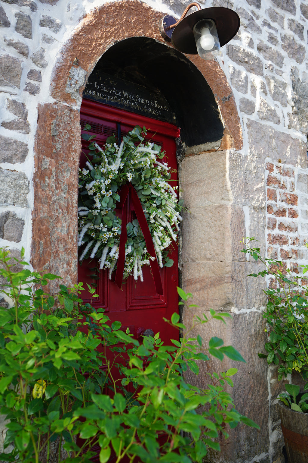 Faux Eucalyptus & Waxflower Wreath