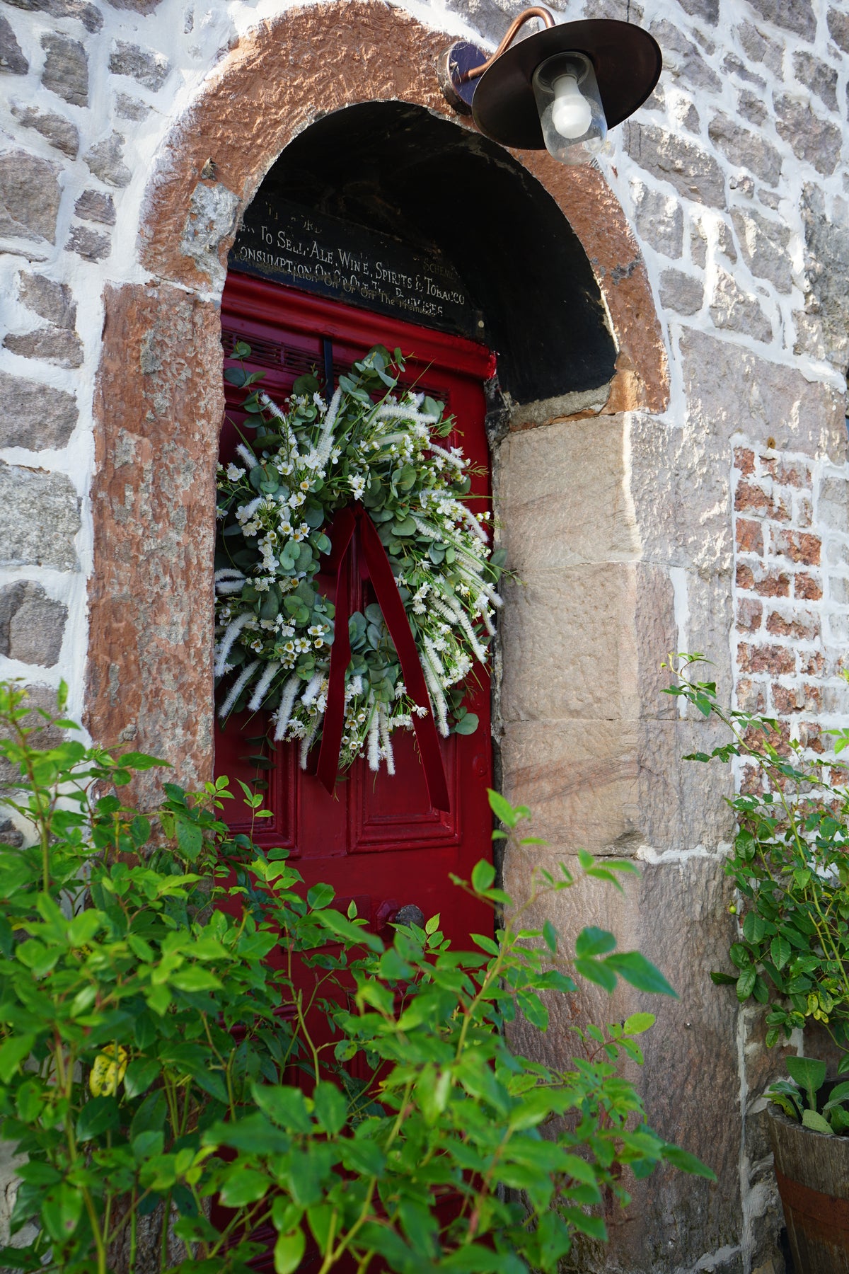 Faux Eucalyptus & Waxflower Wreath