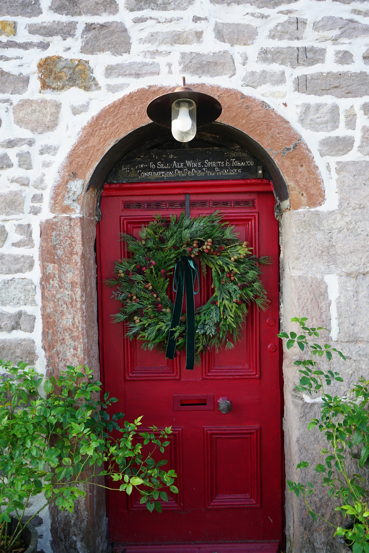 Faux Pine & Berry Wreath