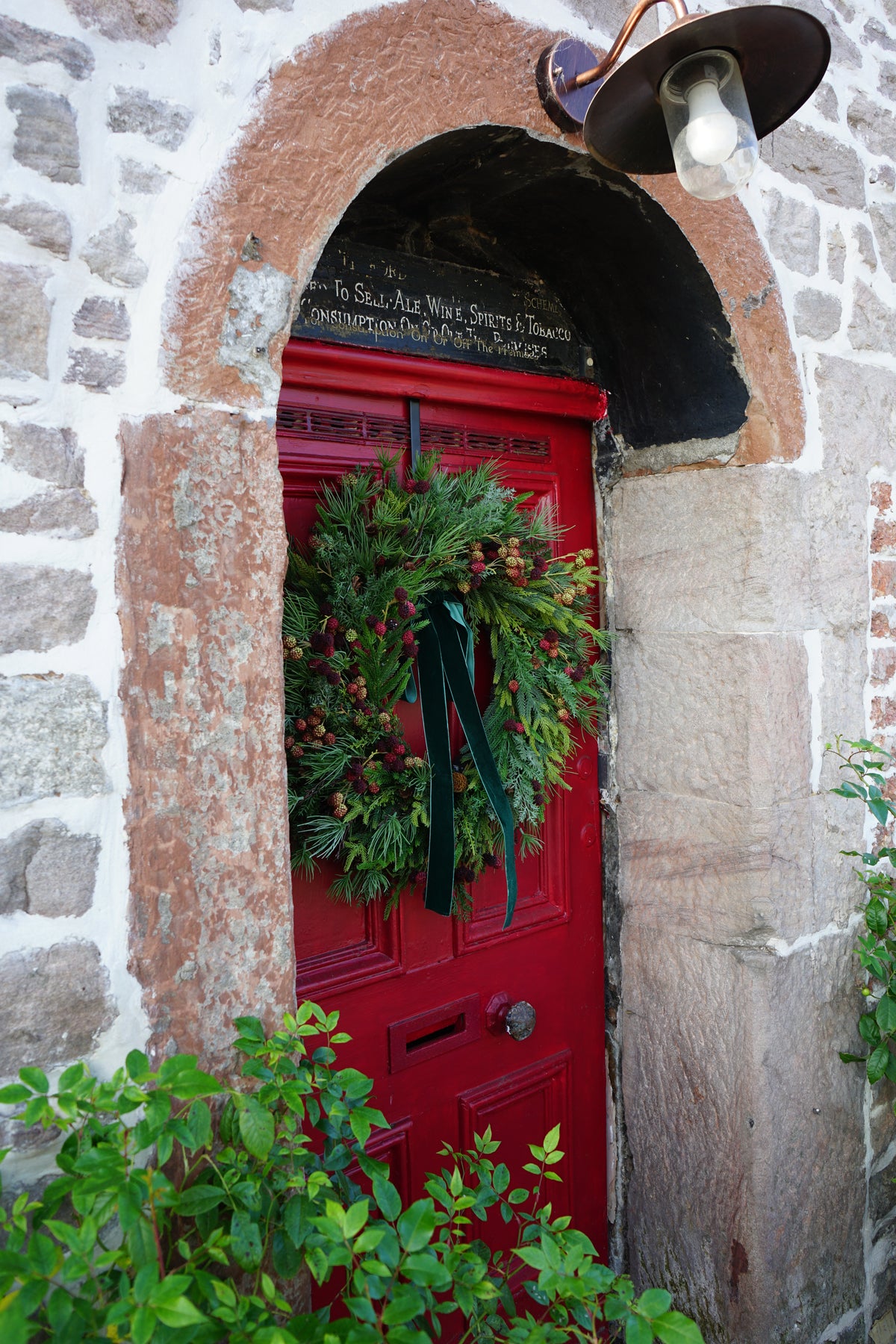 Faux Pine & Berry Wreath
