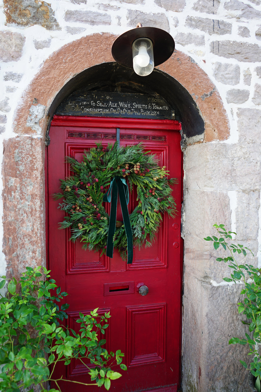 Faux Pine & Berry Wreath