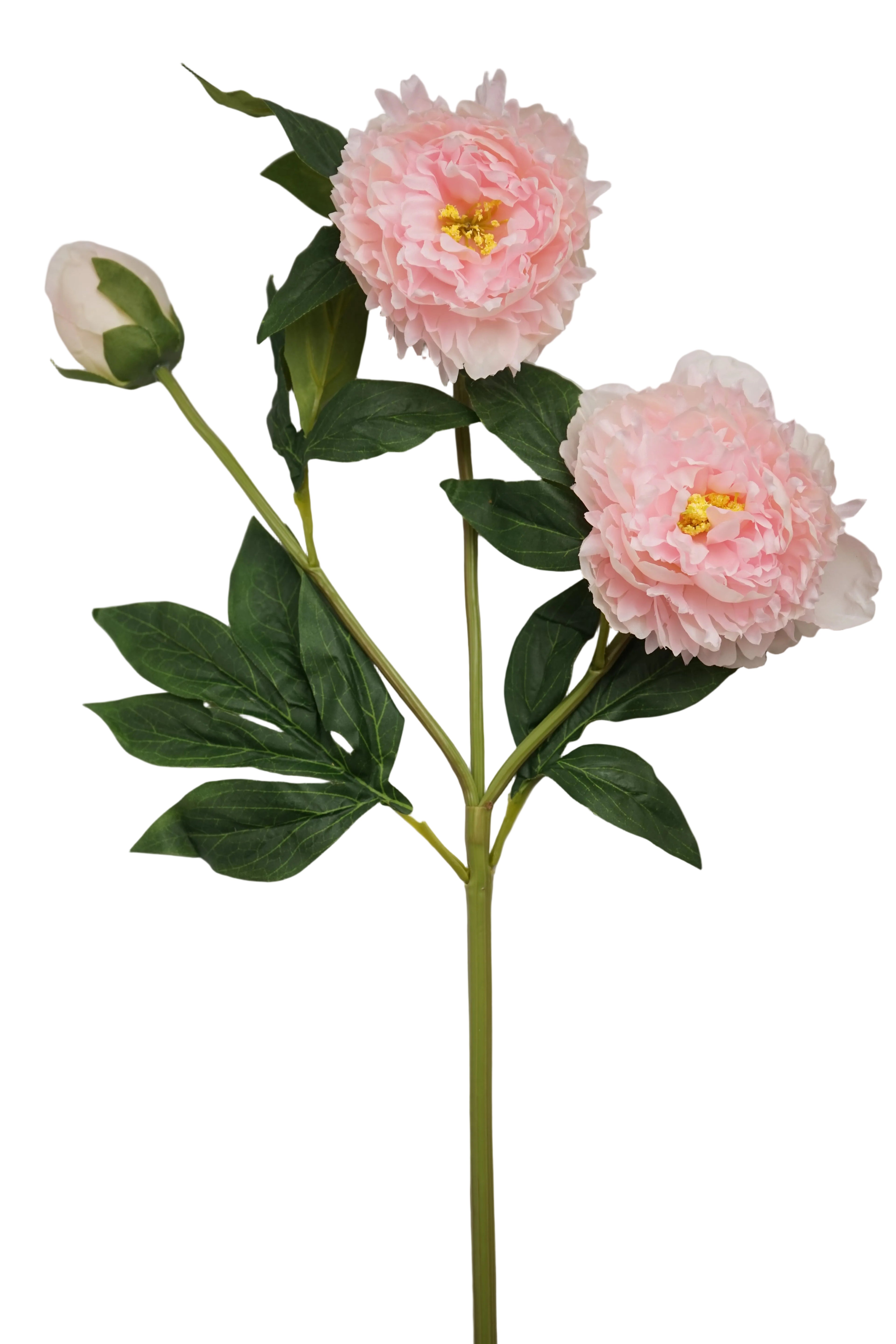 Faux Pink Peony Stem