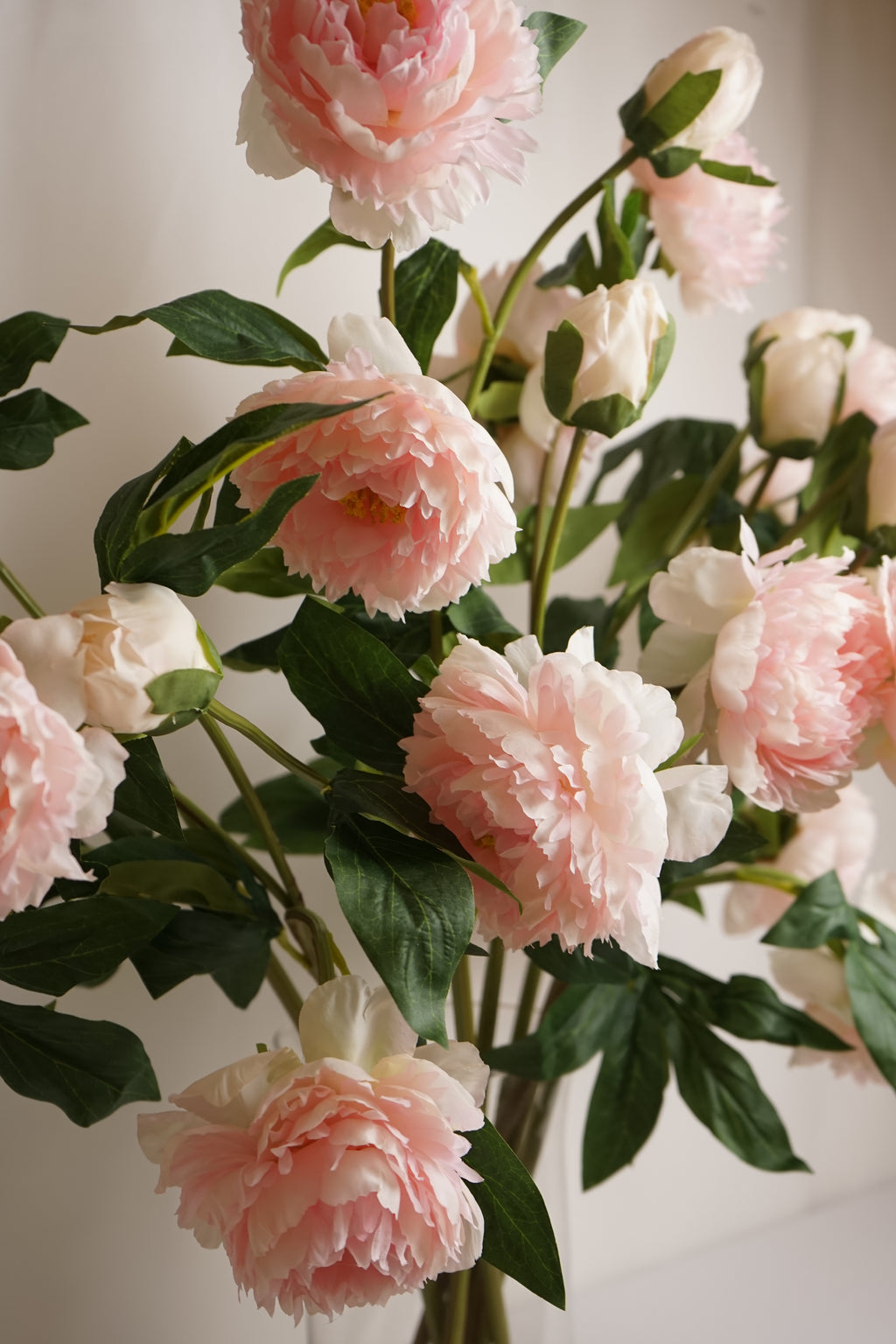 Faux Pink Peony Stem