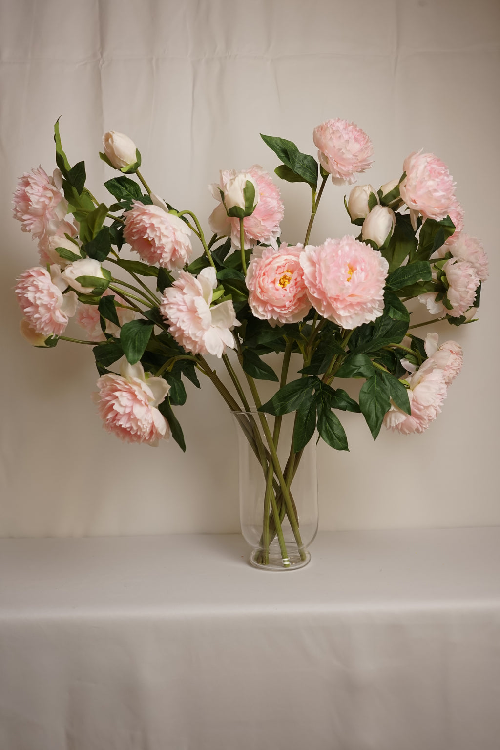 Faux Pink Peony Stem