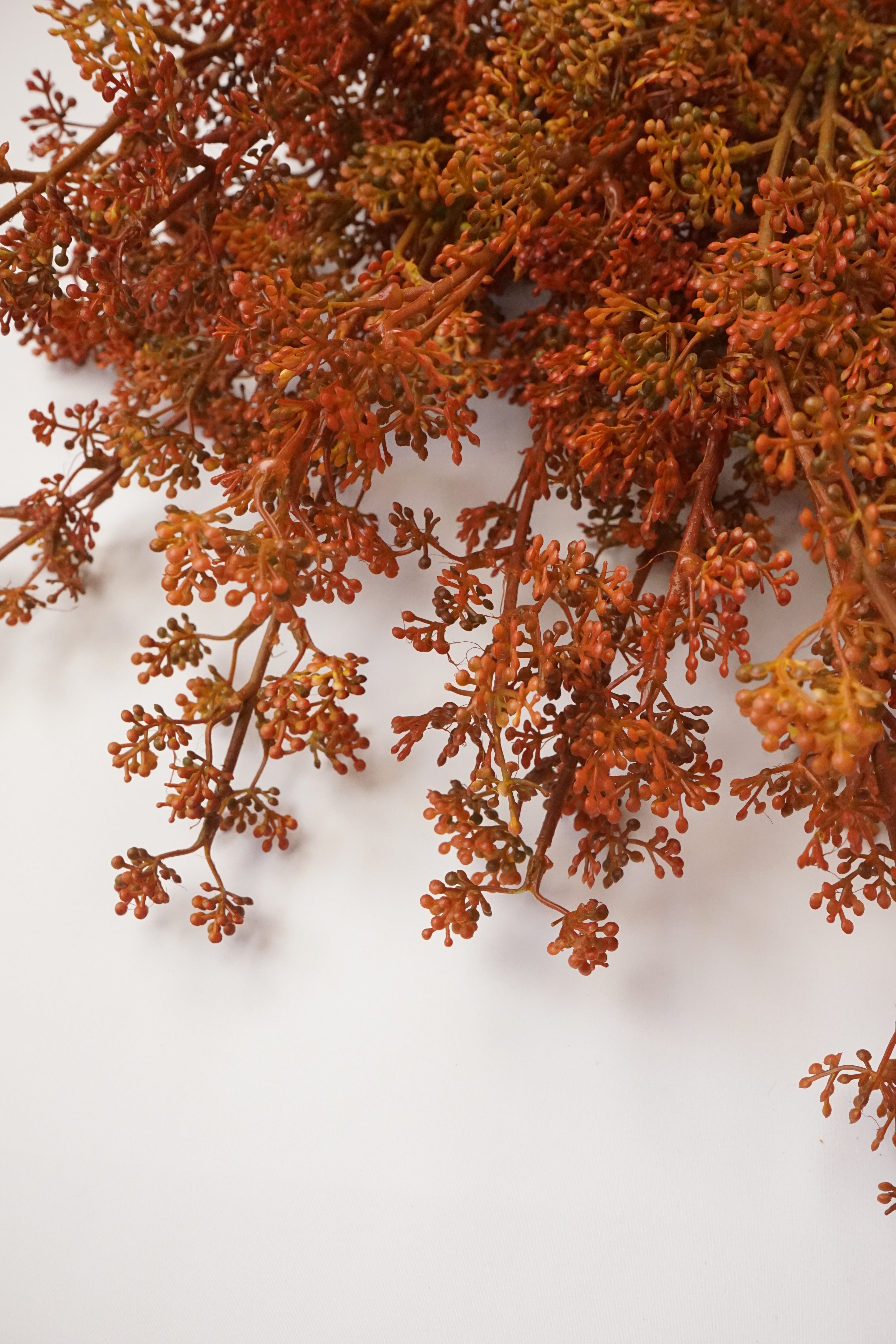 Faux Brown Sedum Berry Stem