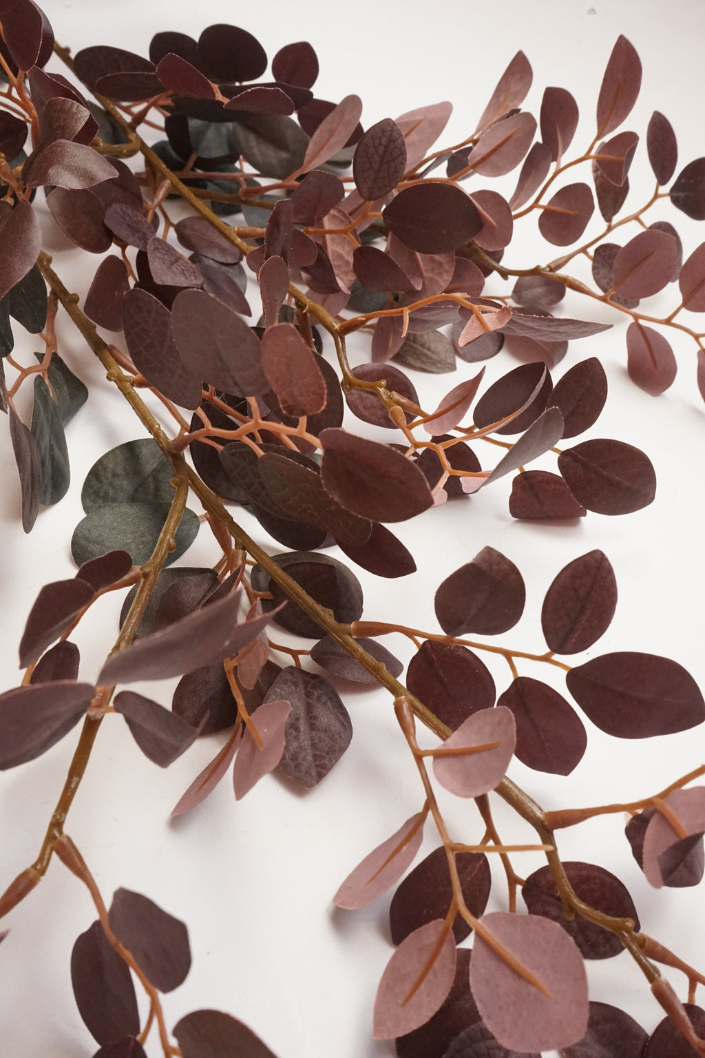 Faux Burgundy Smoke Tree Branch