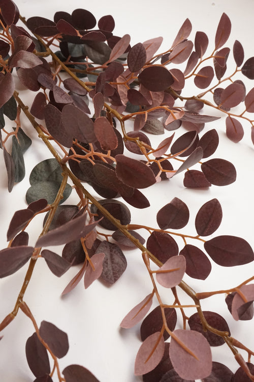 Faux Burgundy Smoke Tree Branch