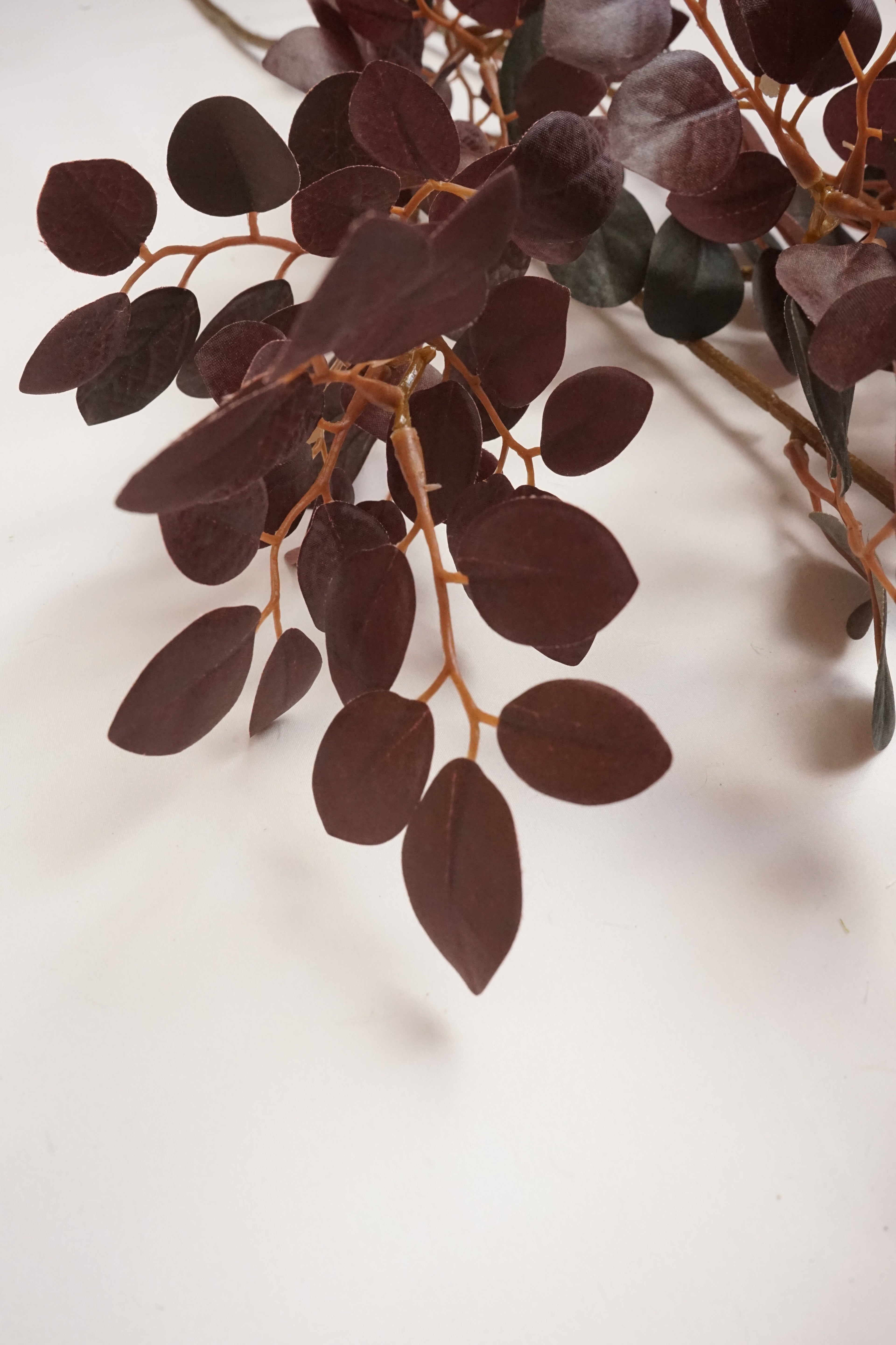Faux Burgundy Smoke Tree Branch