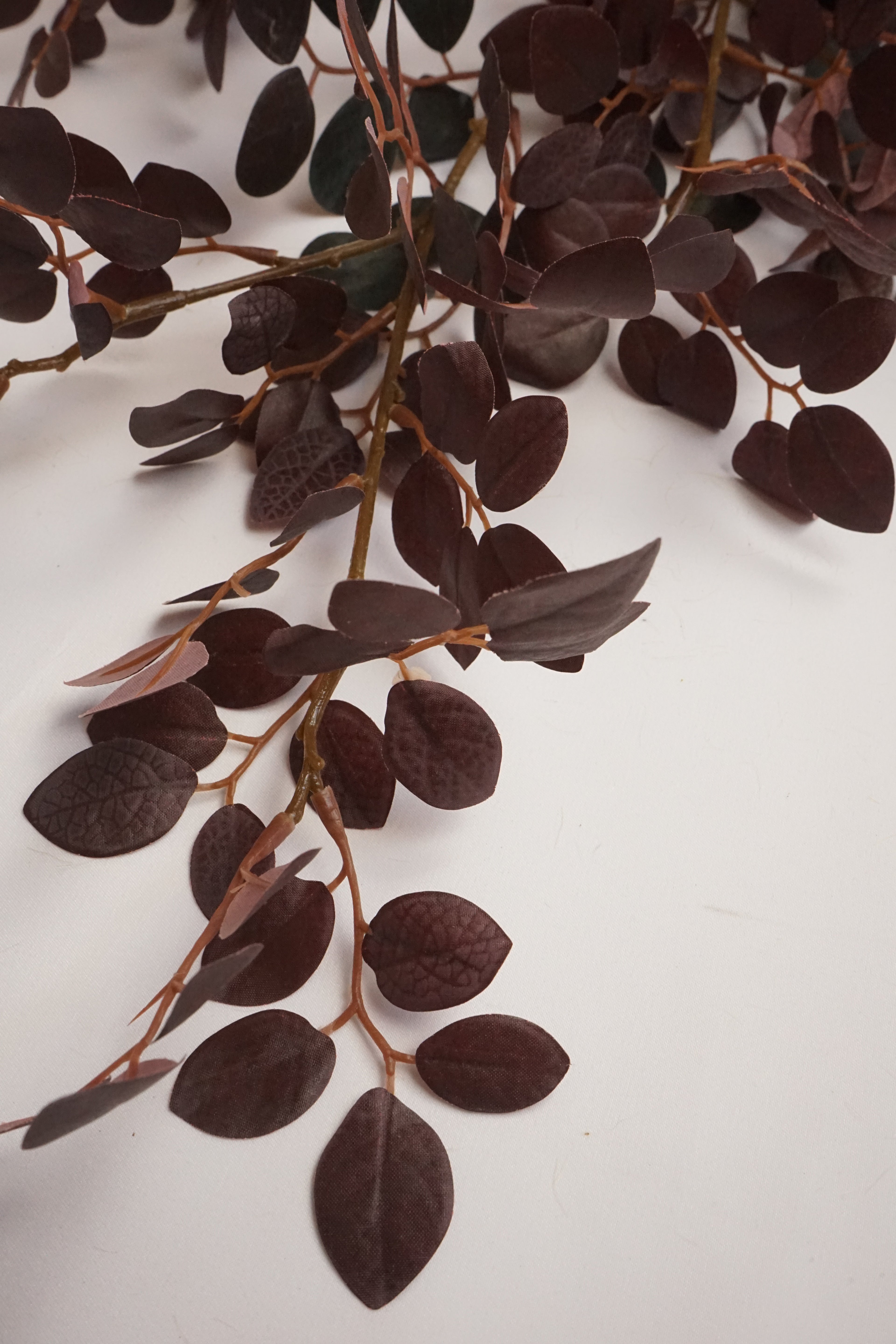 Faux Burgundy Smoke Tree Branch
