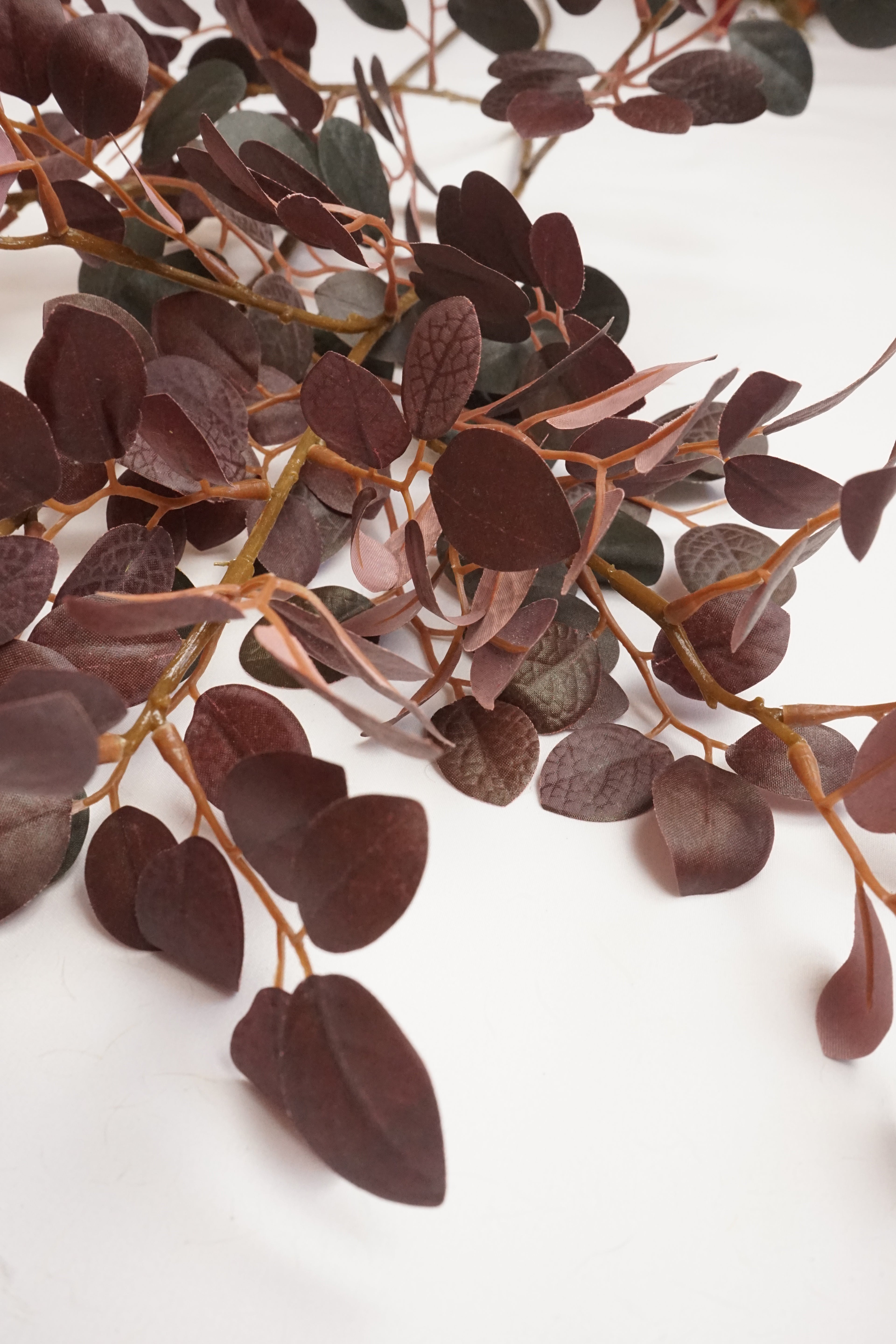 Faux Burgundy Smoke Tree Branch