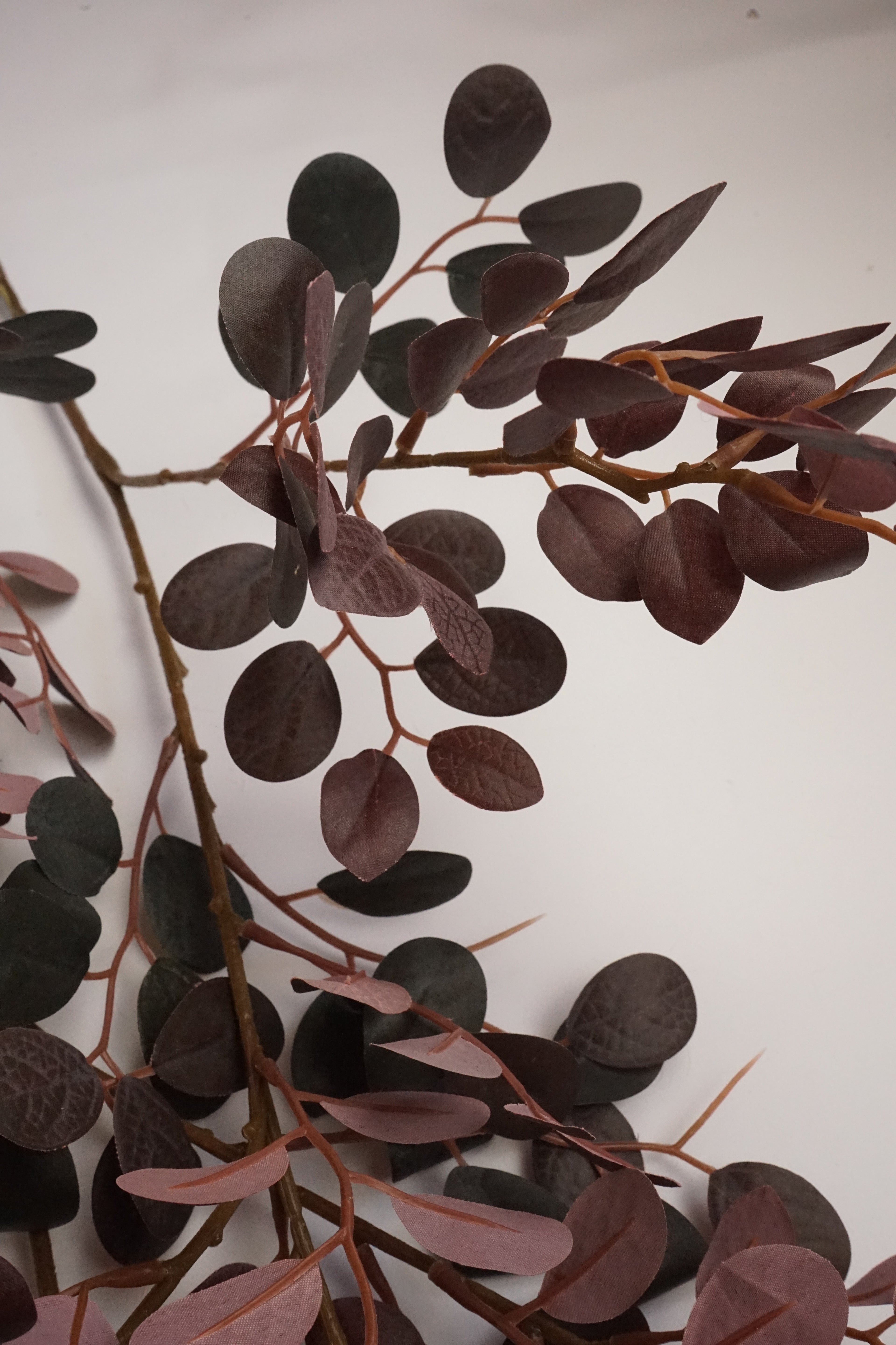 Faux Burgundy Smoke Tree Branch