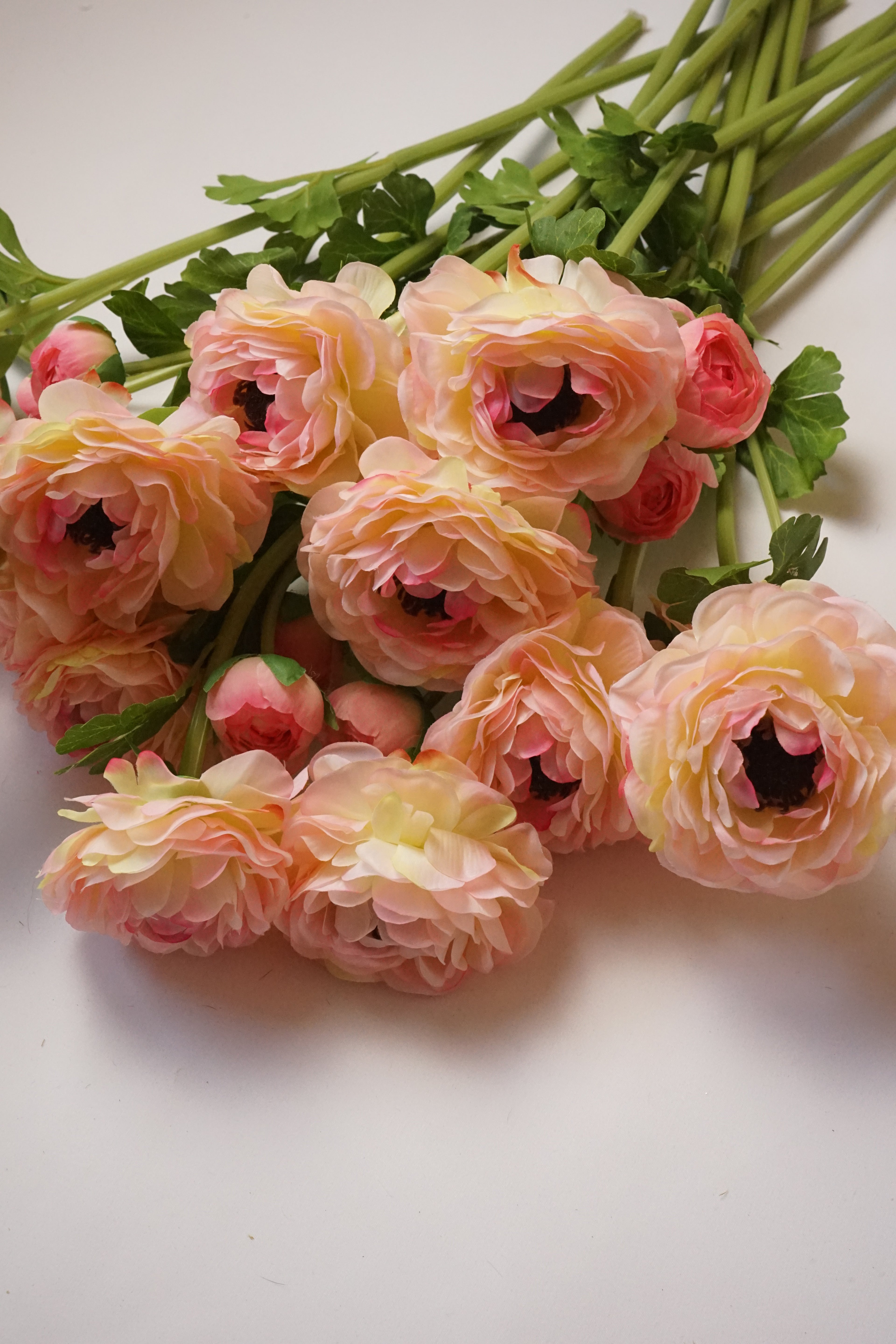 Faux Pink Ranunculus