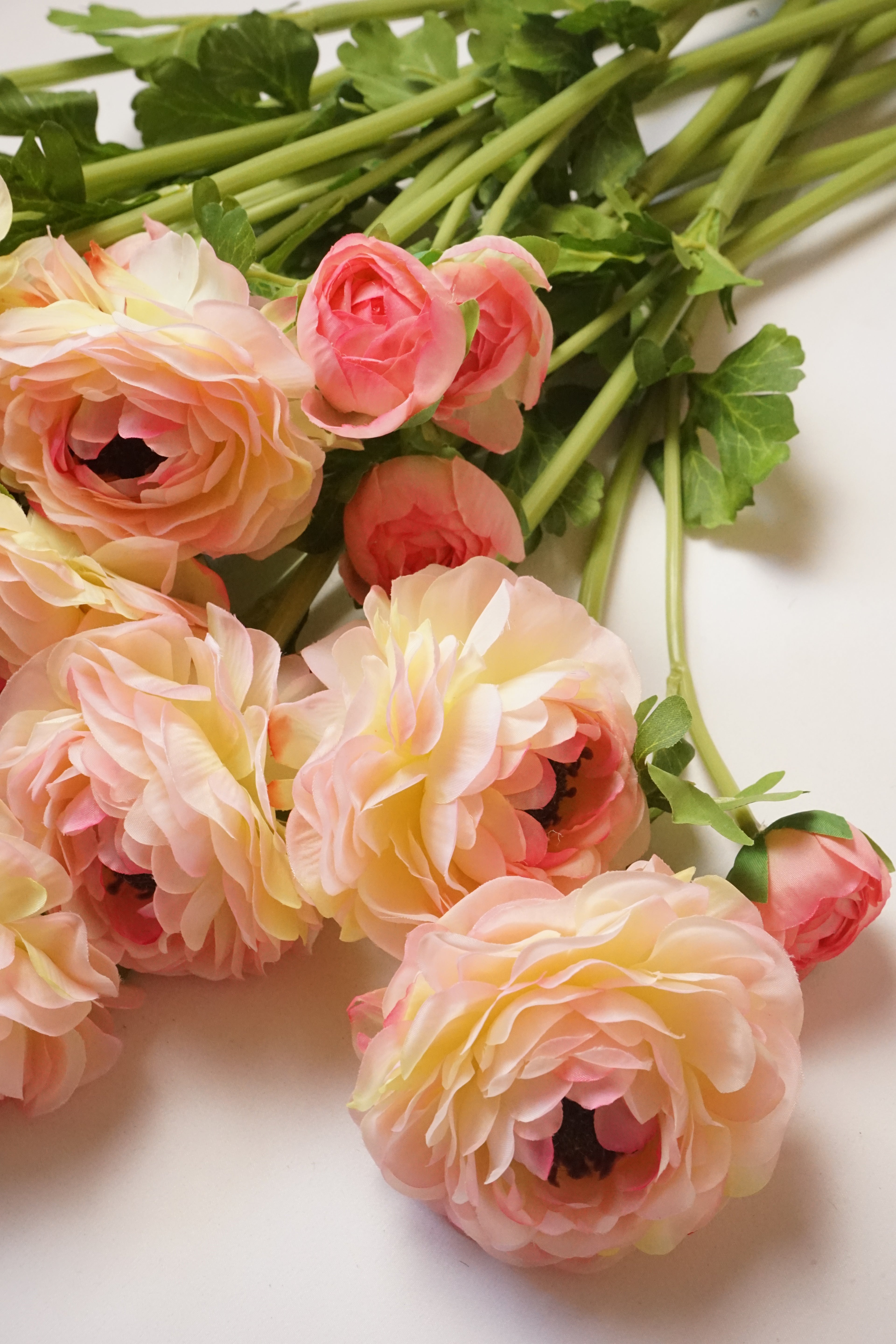 Faux Pink Ranunculus