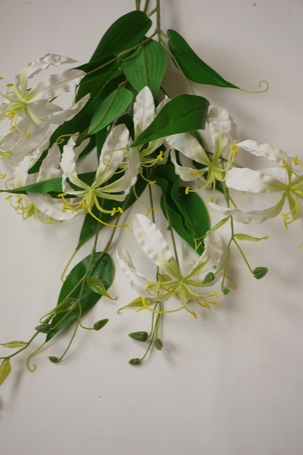Faux Flame Lily Stem White