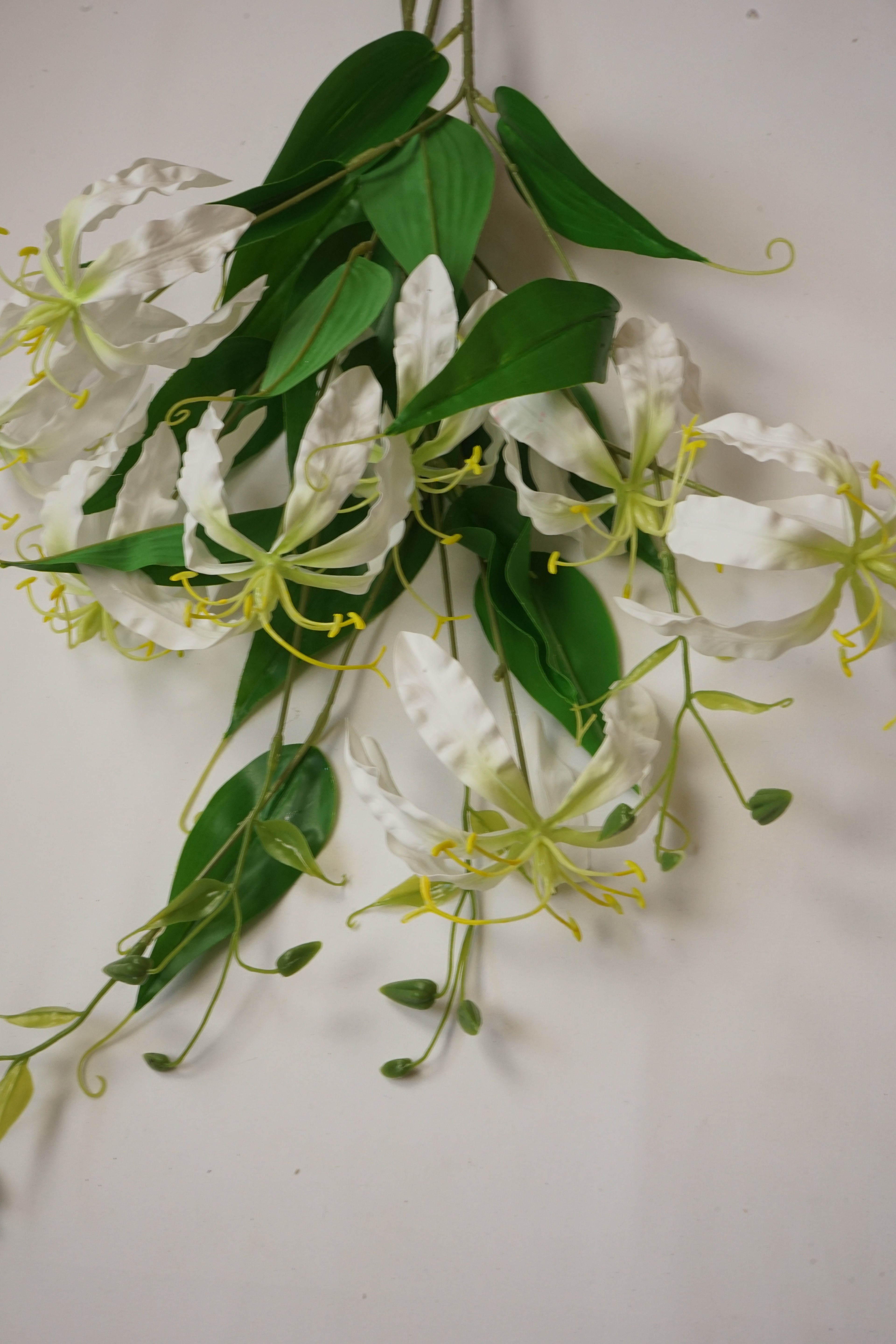 Faux Flame Lily Stem White