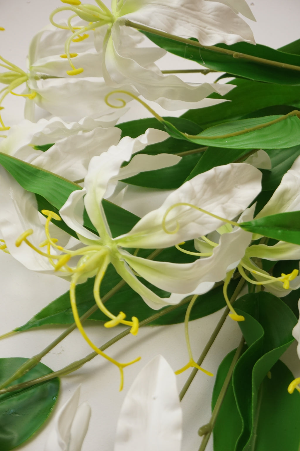 Faux Flame Lily Stem White