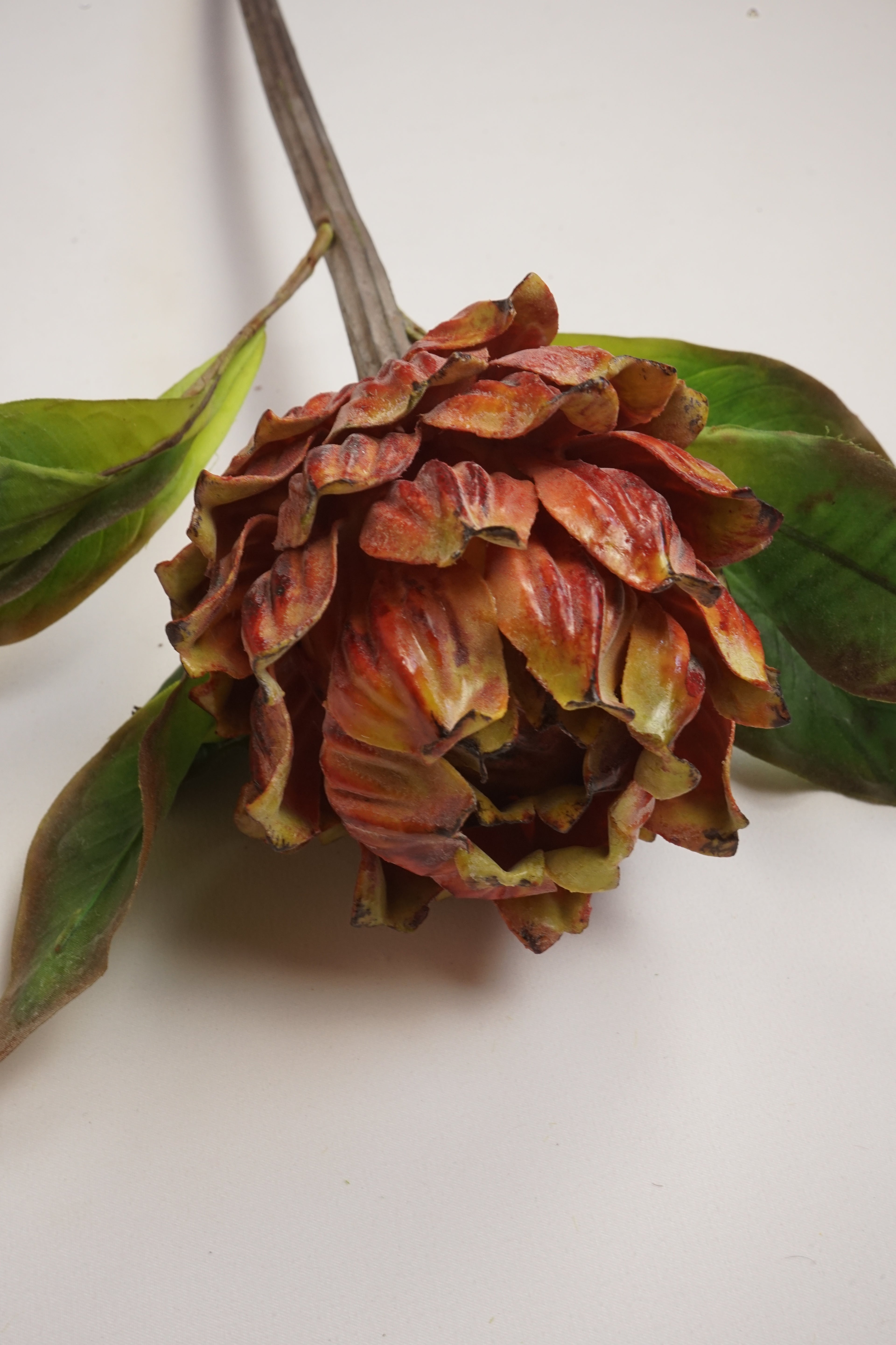 Faux Red Artichoke Stem