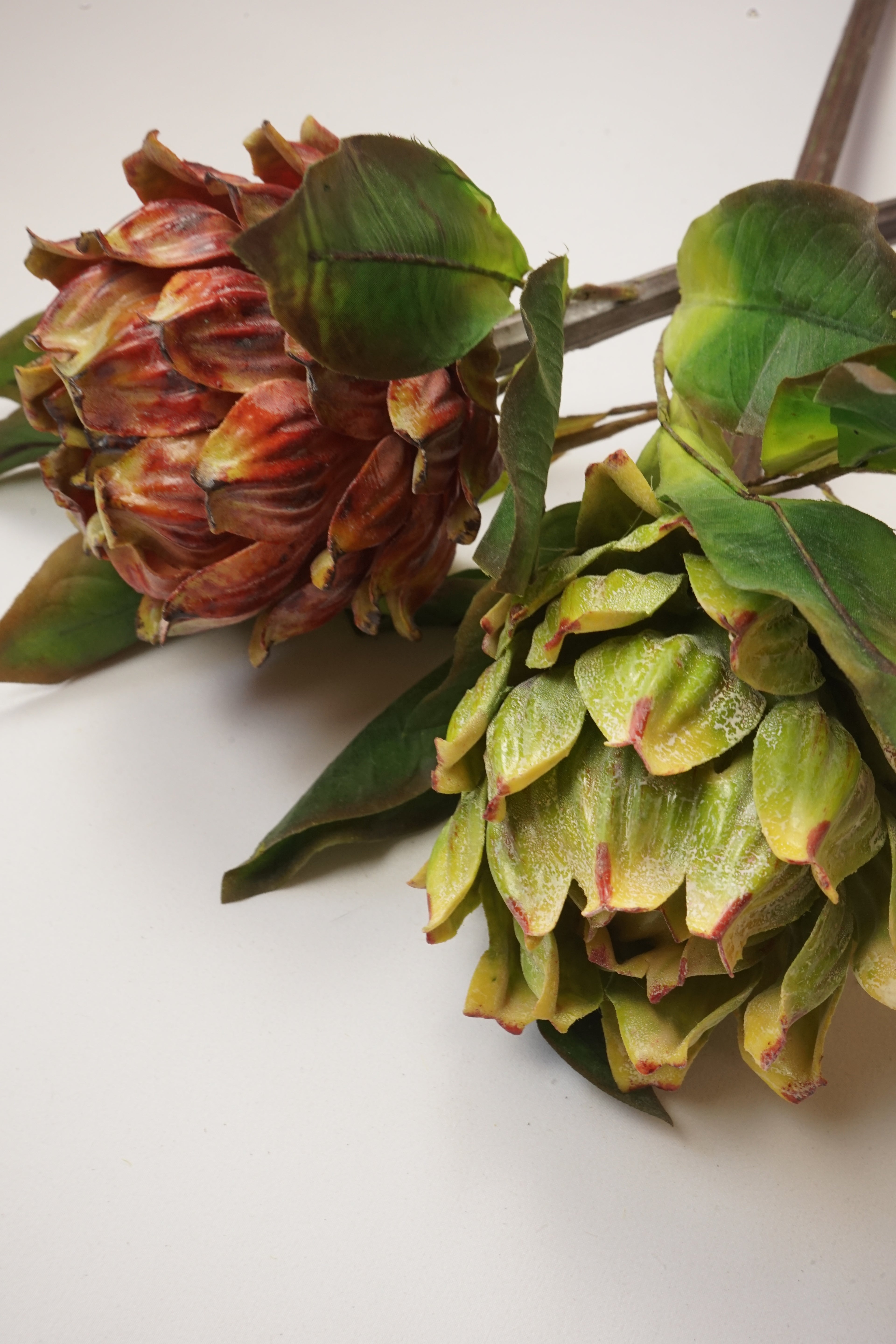 Faux Red Artichoke Stem
