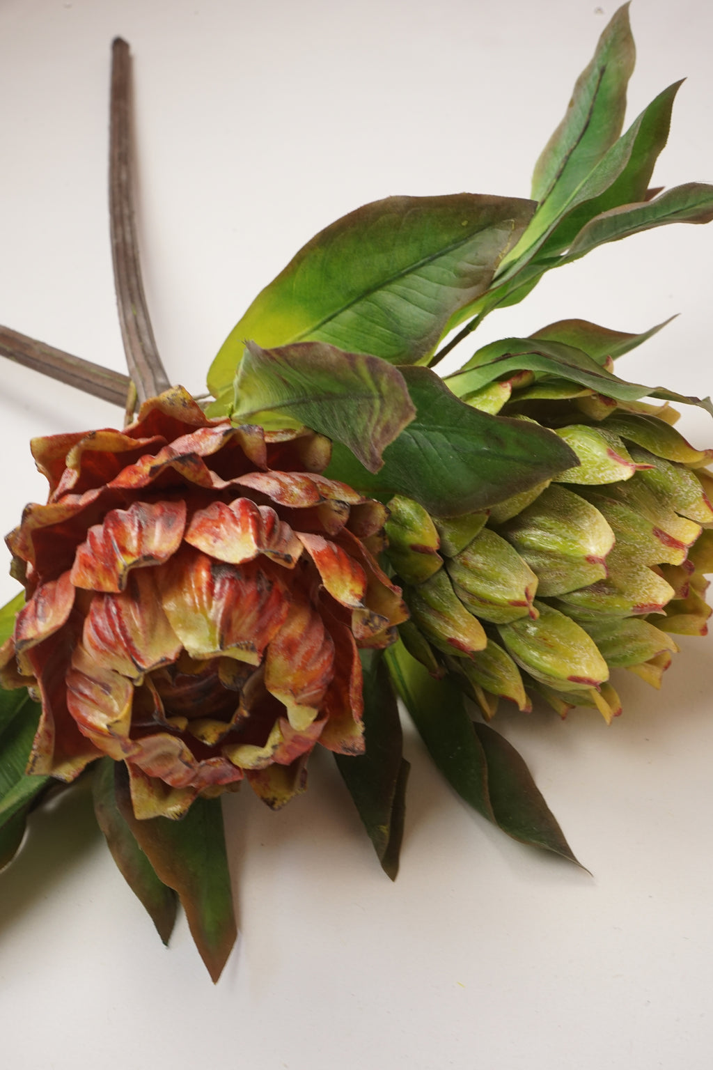 Faux Red Artichoke Stem
