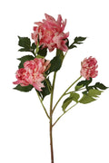 Faux Coral Pink Chrysanthemum Spray