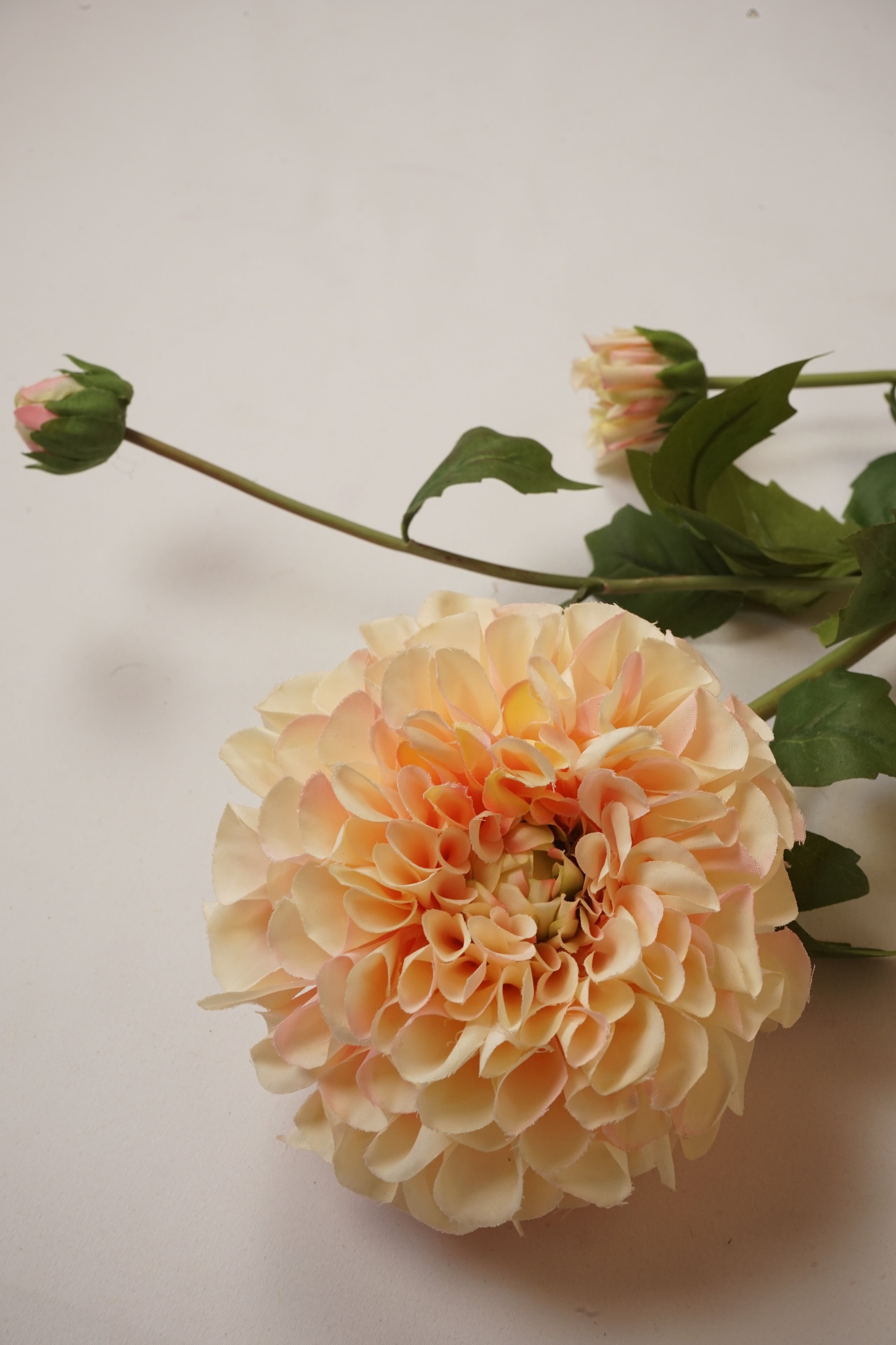 Faux Champagne Dahlia Spray