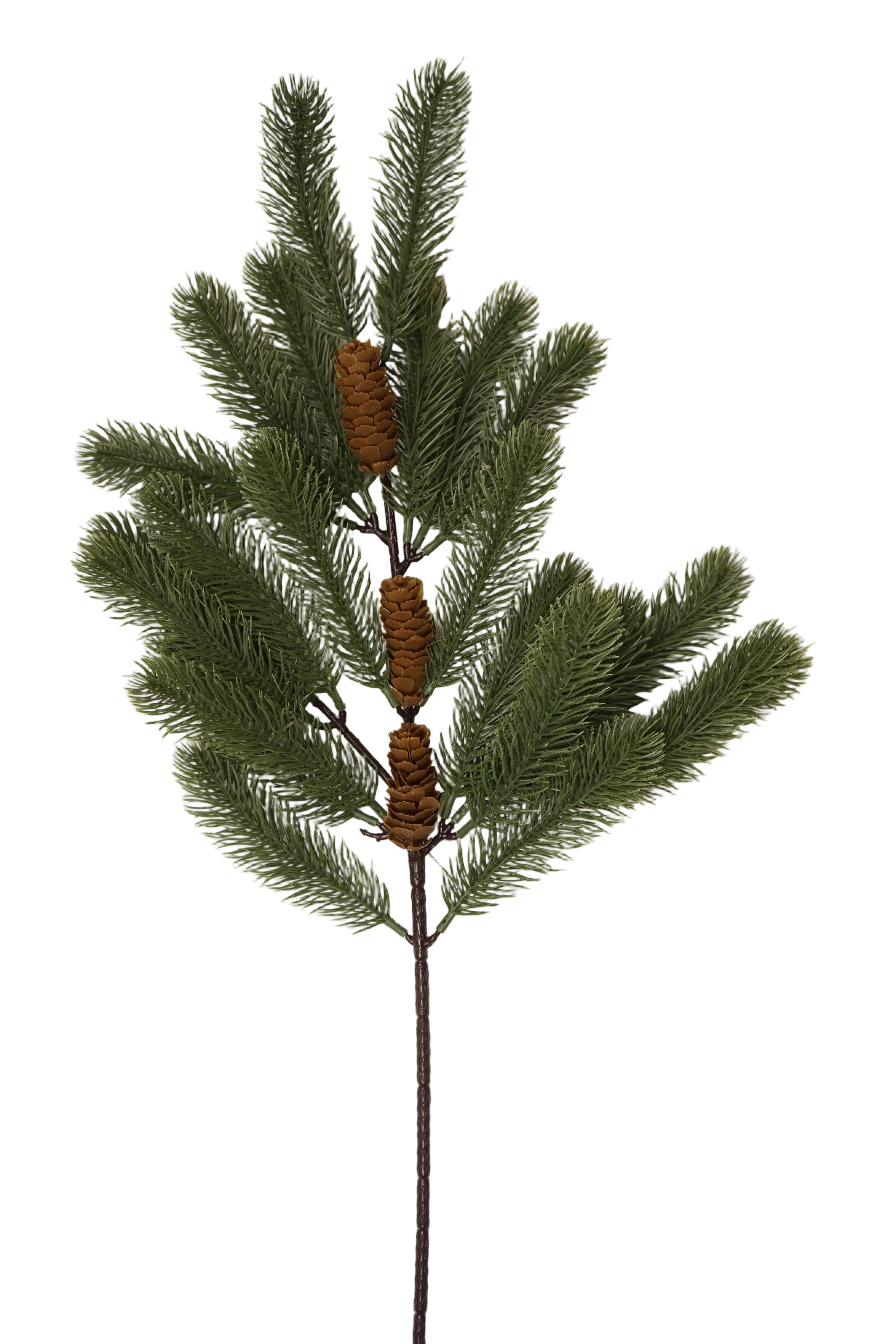 Faux Pine Twig with Cones