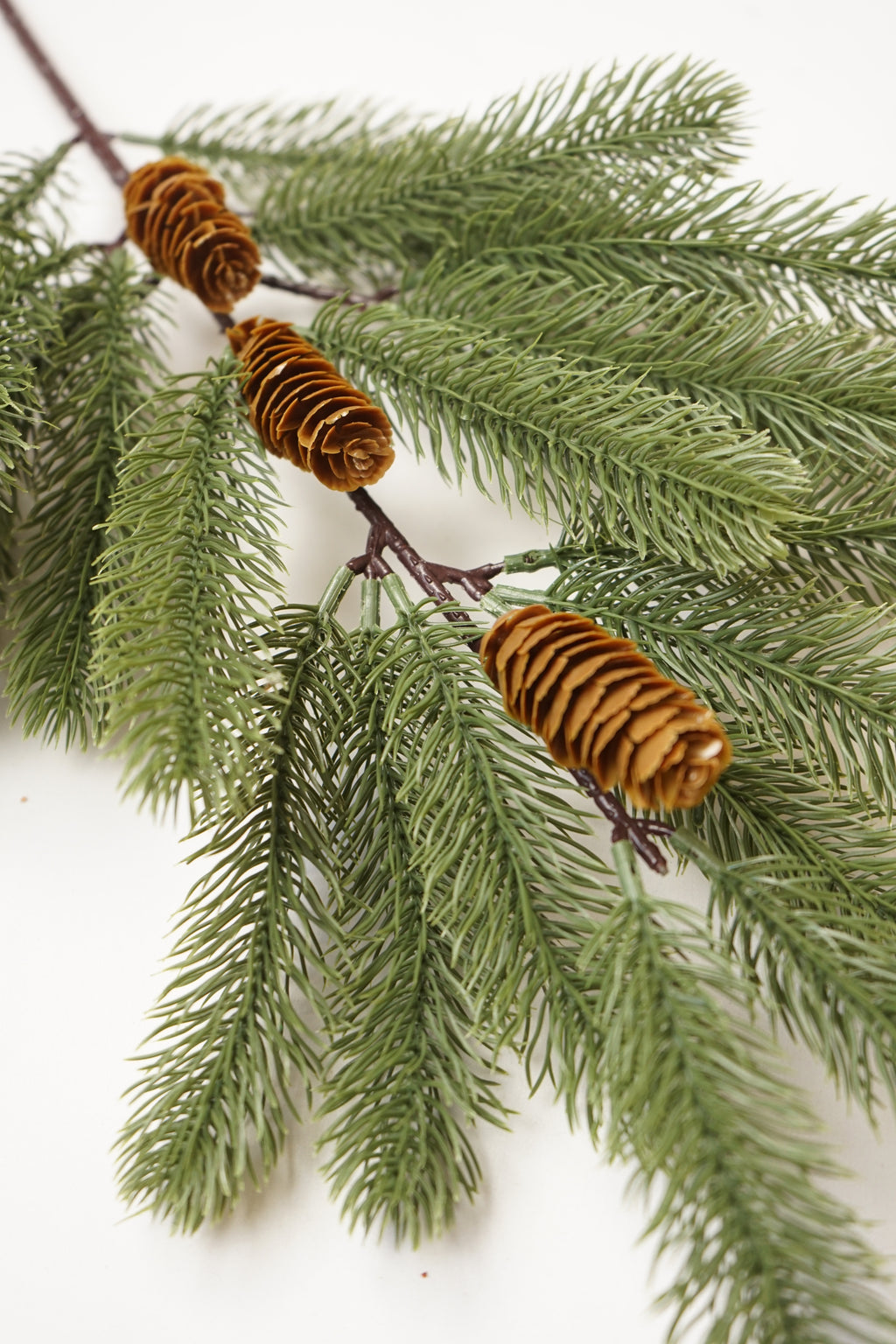 Faux Pine Twig with Cones