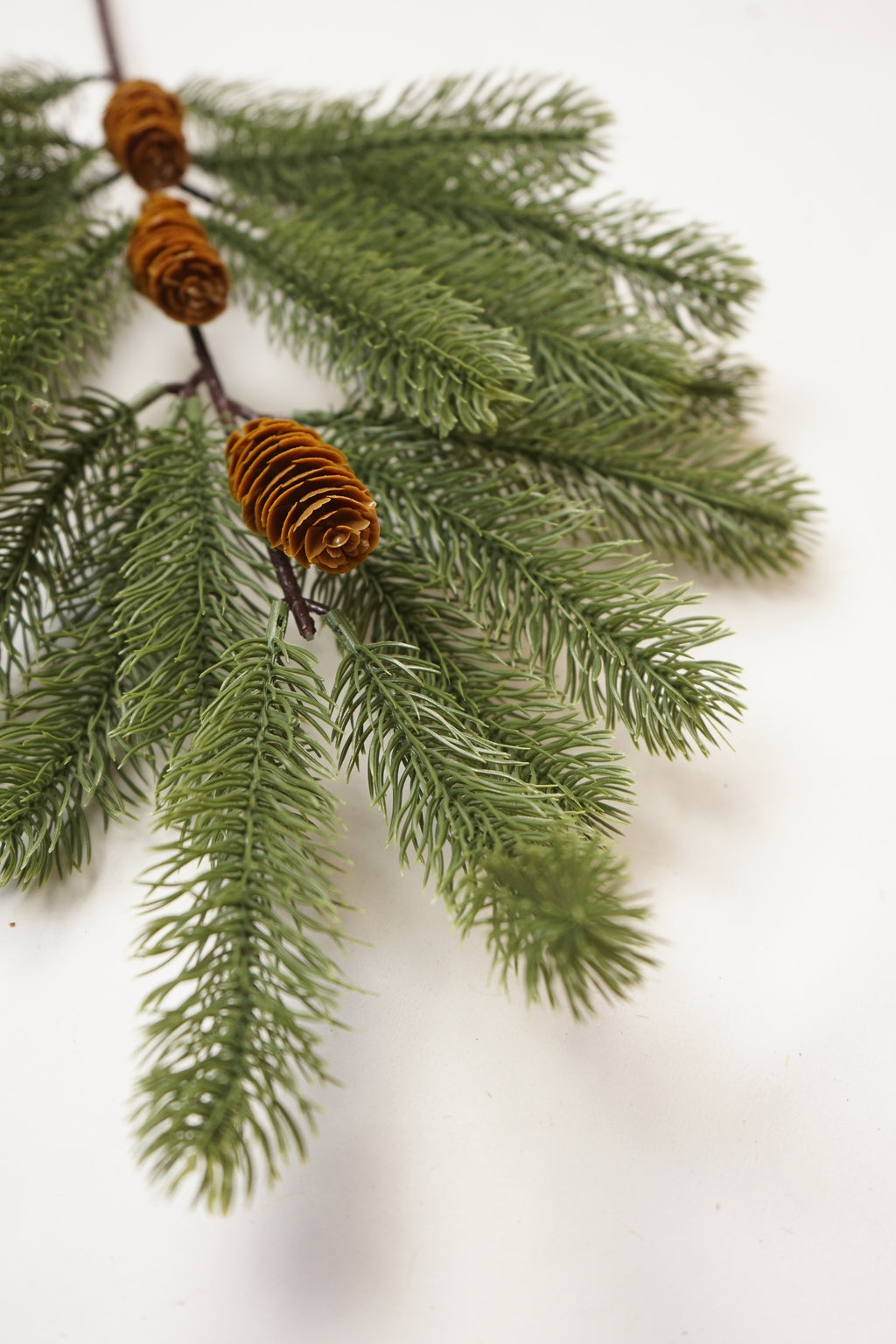Faux Pine Twig with Cones