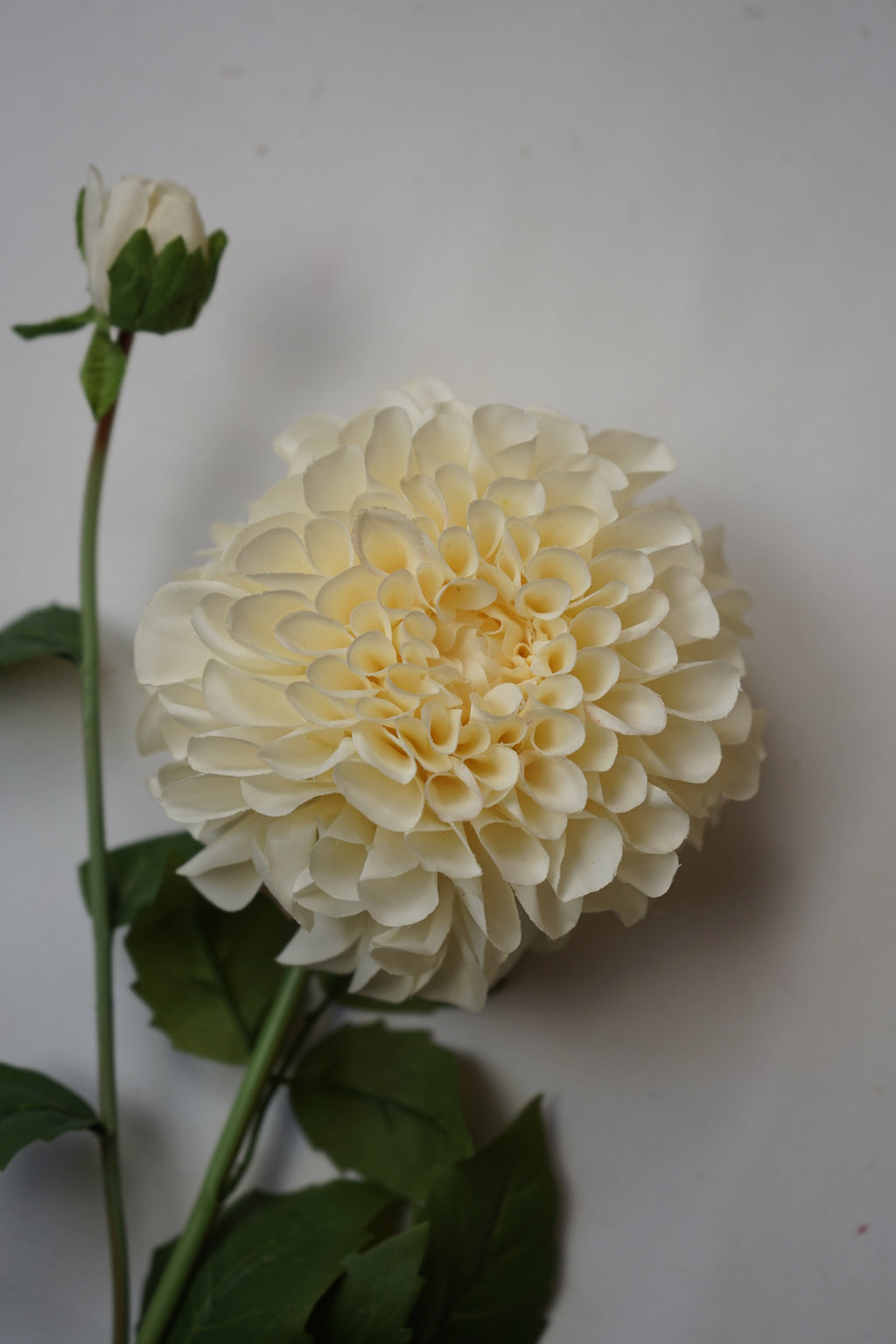 Faux Ivory Dahlia Spray