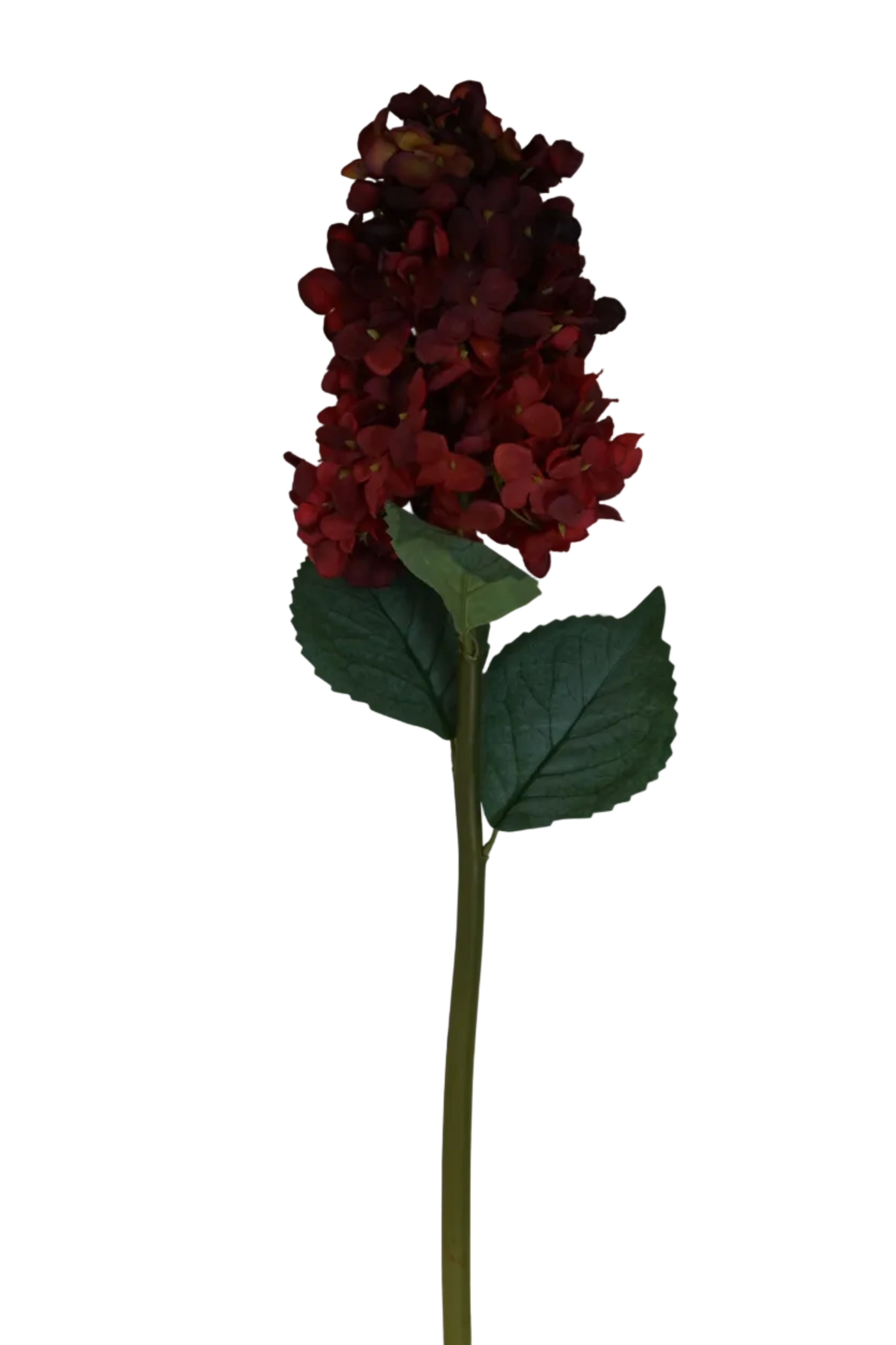 Faux Burgundy Cone Hydrangea