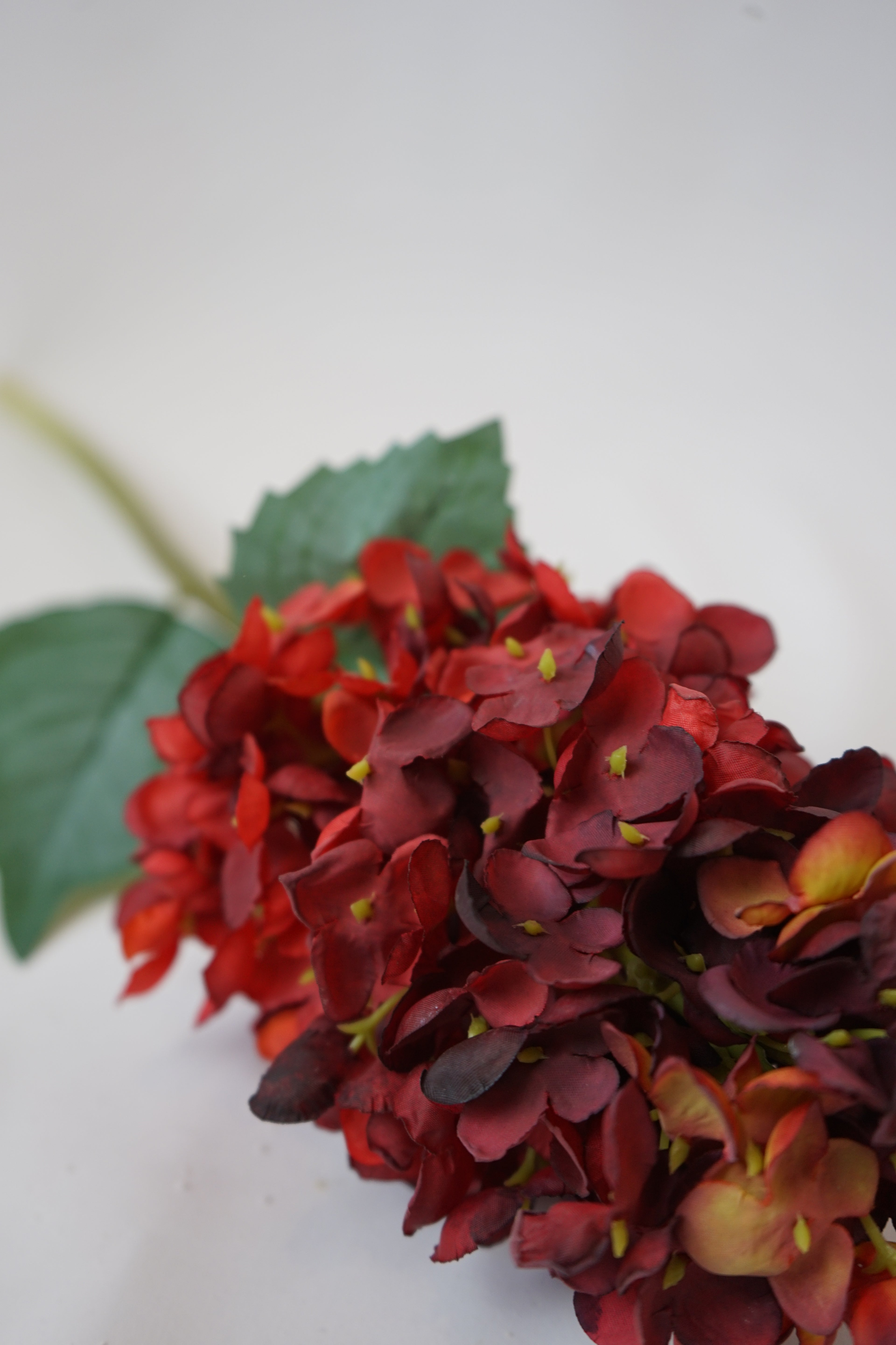 Faux Burgundy Cone Hydrangea