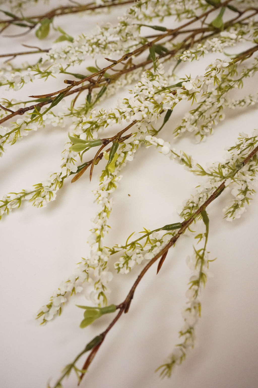 Faux White Willow Spray
