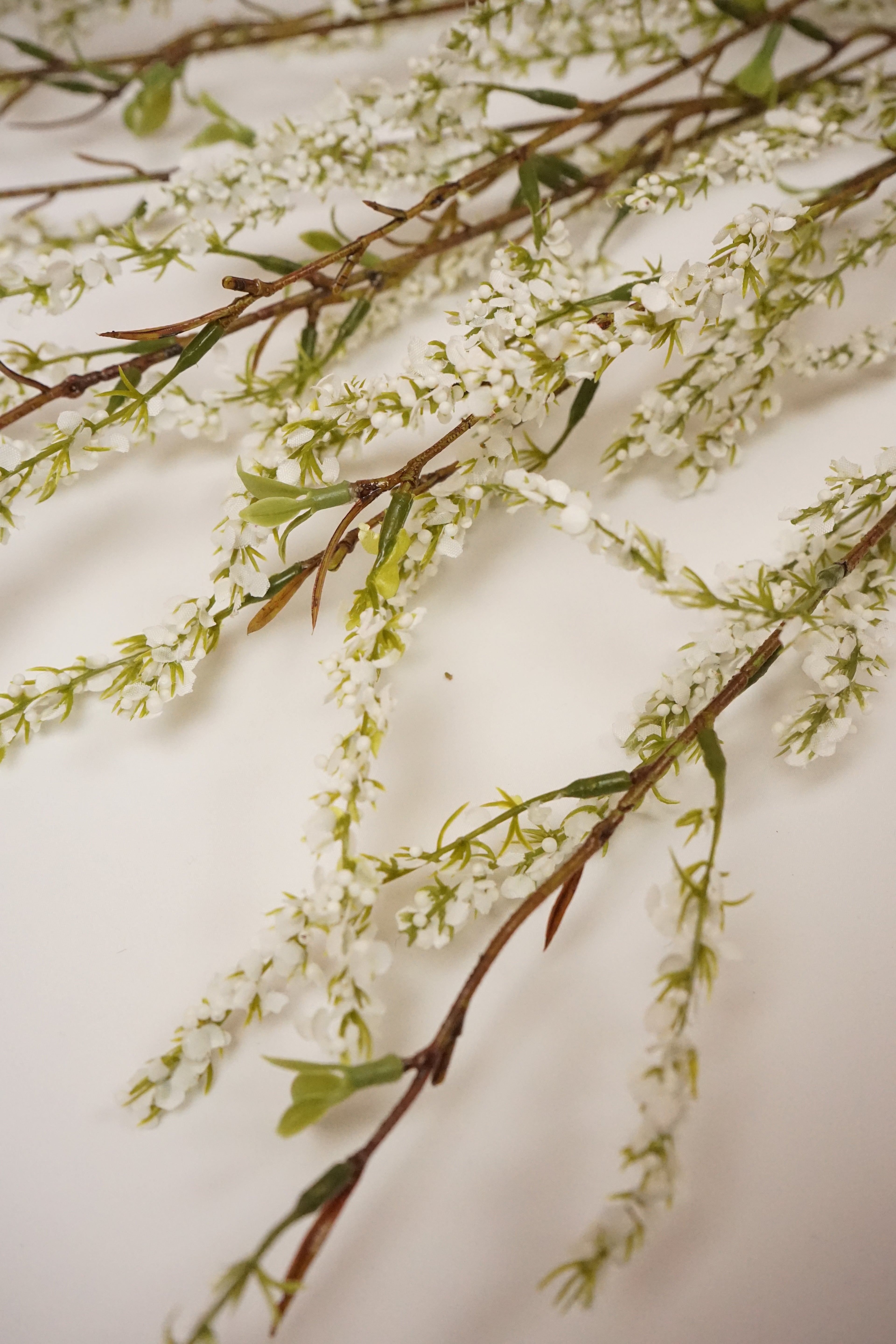 Faux White Willow Spray