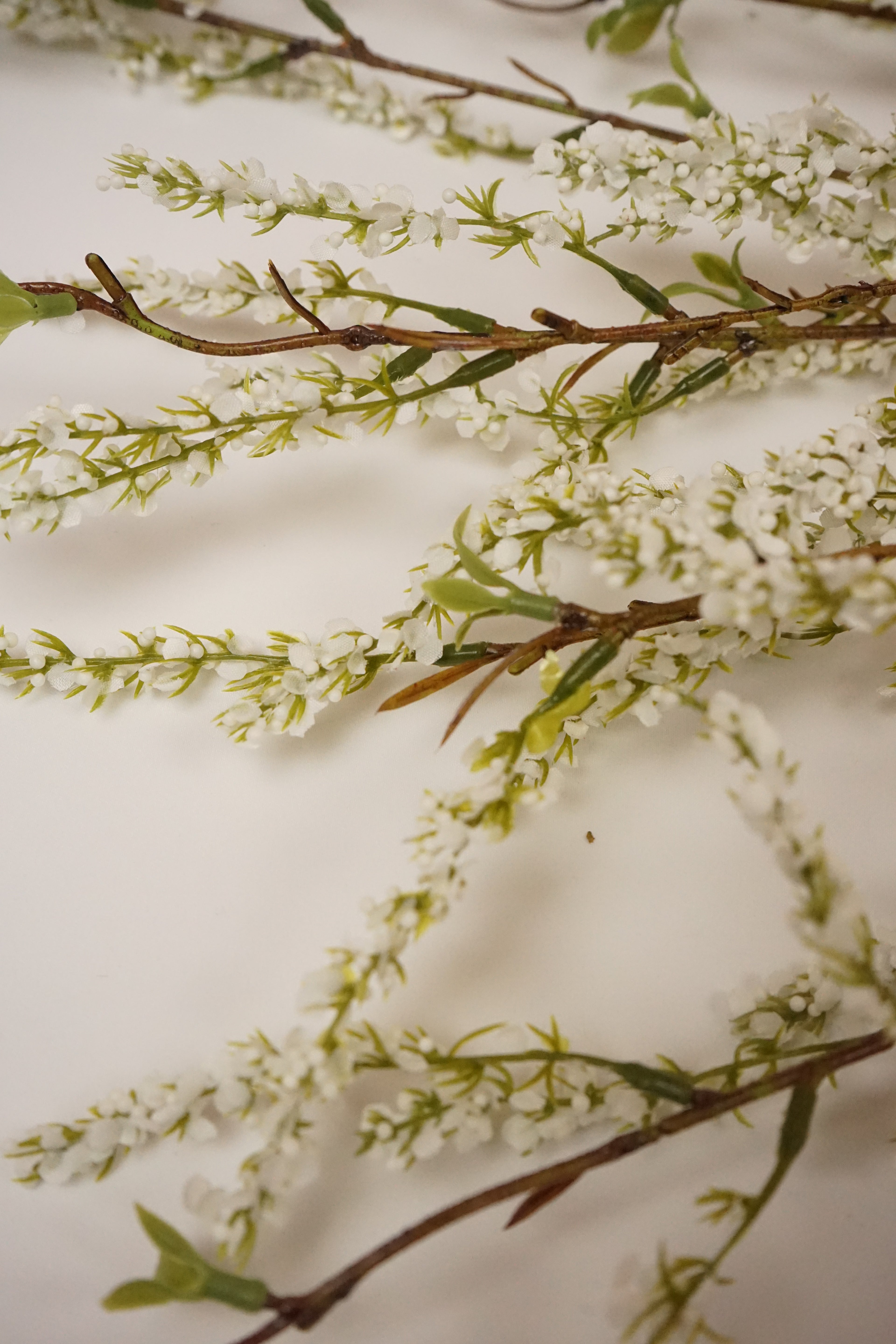 Faux White Willow Spray